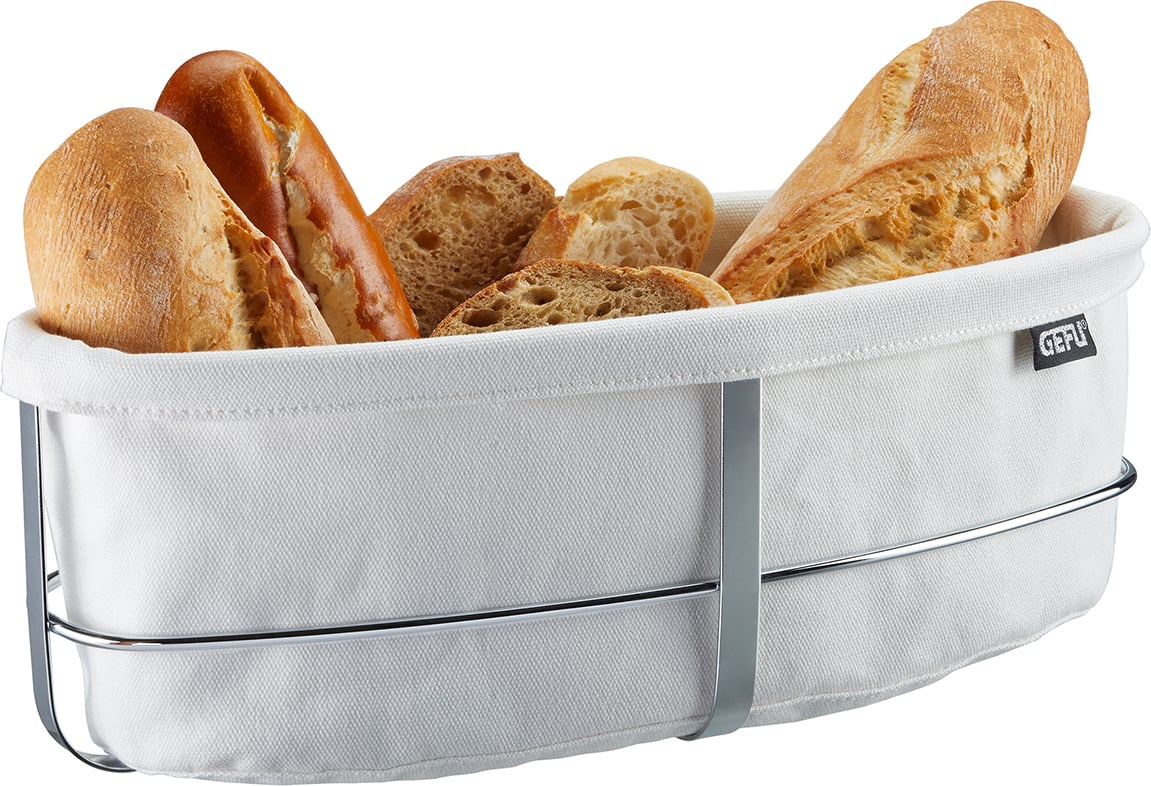 Kosz na pieczywo Brunch owalny biały