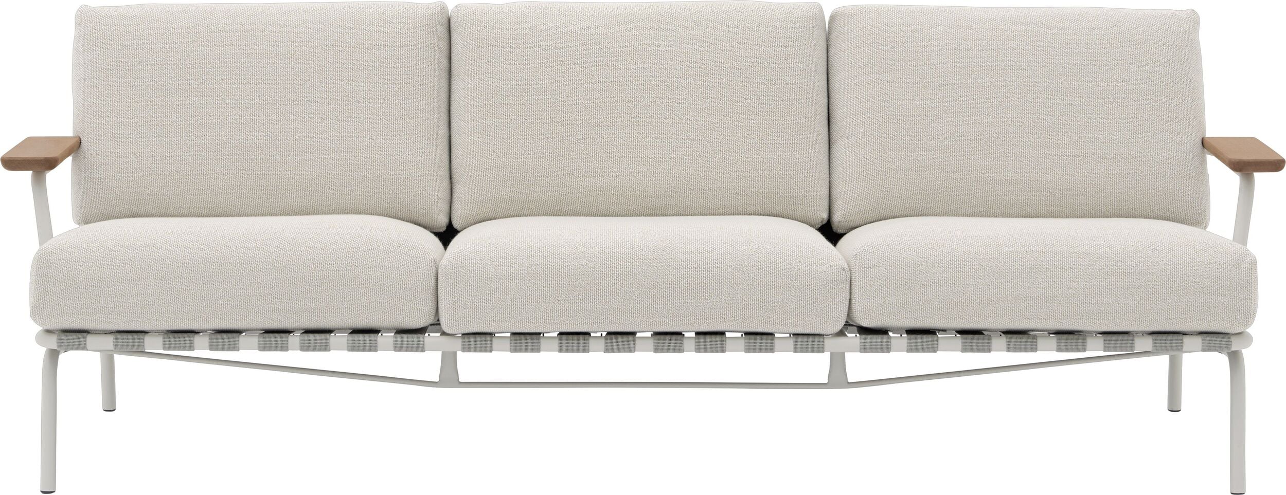 Sofa ogrodowa Settle beżowa trzyosobowa