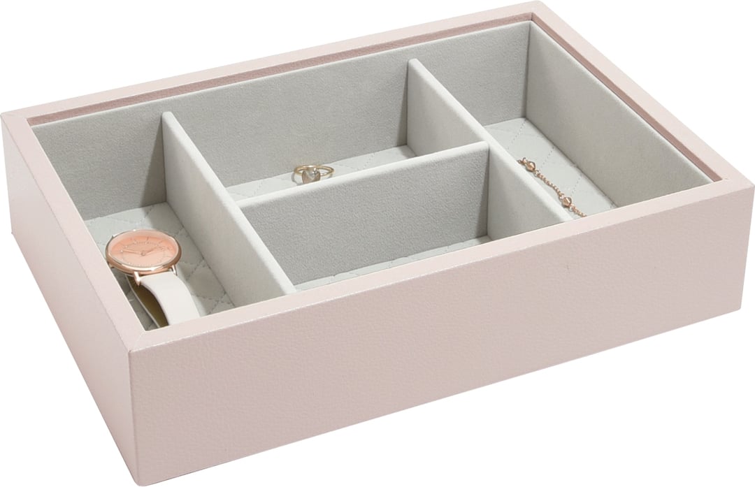 Szkatułka na biżuterię Loves Luxury 4 komory jasnoróżowa