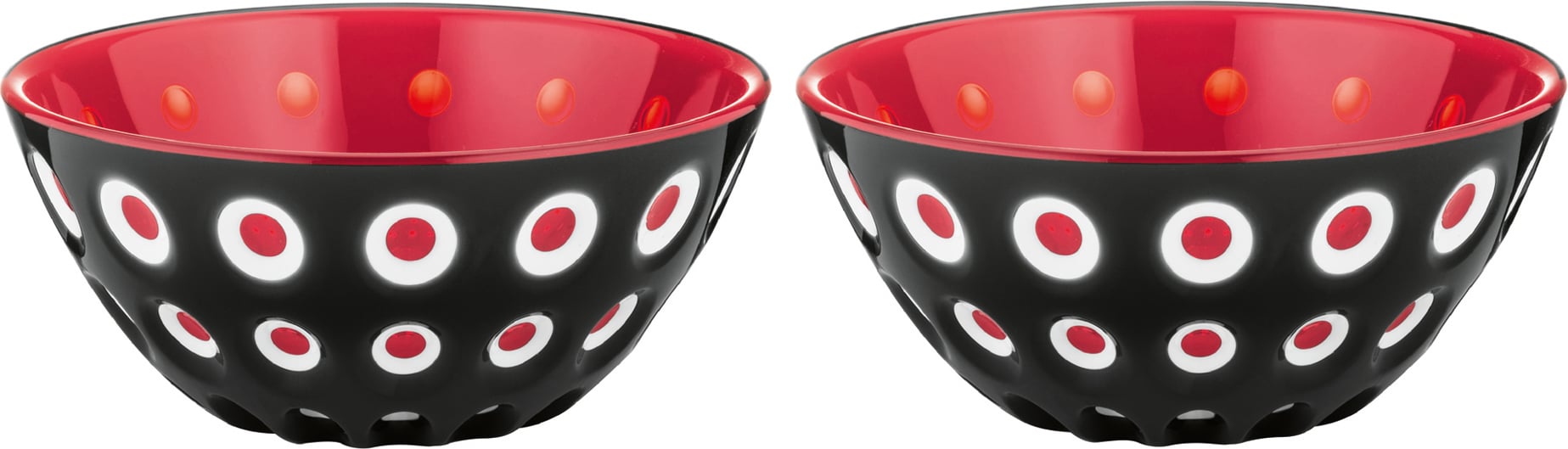 Miseczki na przekąski Le Murrine 12 5 cm czarno-czerwone 2 szt.