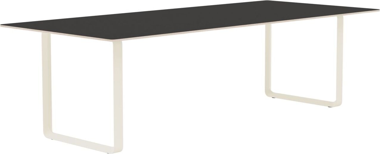 Stół Muuto 255 x 108 cm czarny laminowany nogi piaskowe
