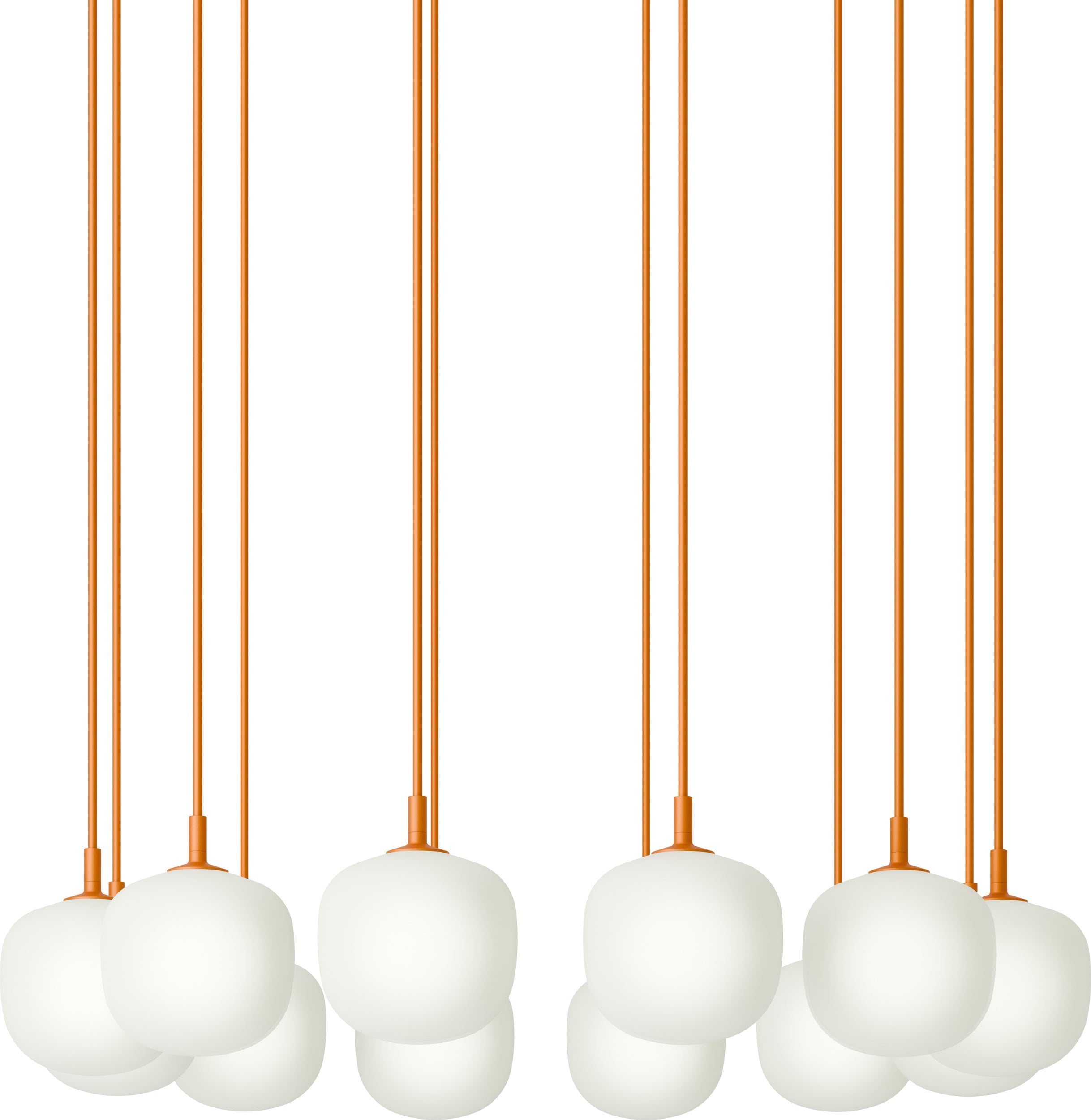 Lampa wisząca Rime 12-punktowa 12 cm pomarańczowa