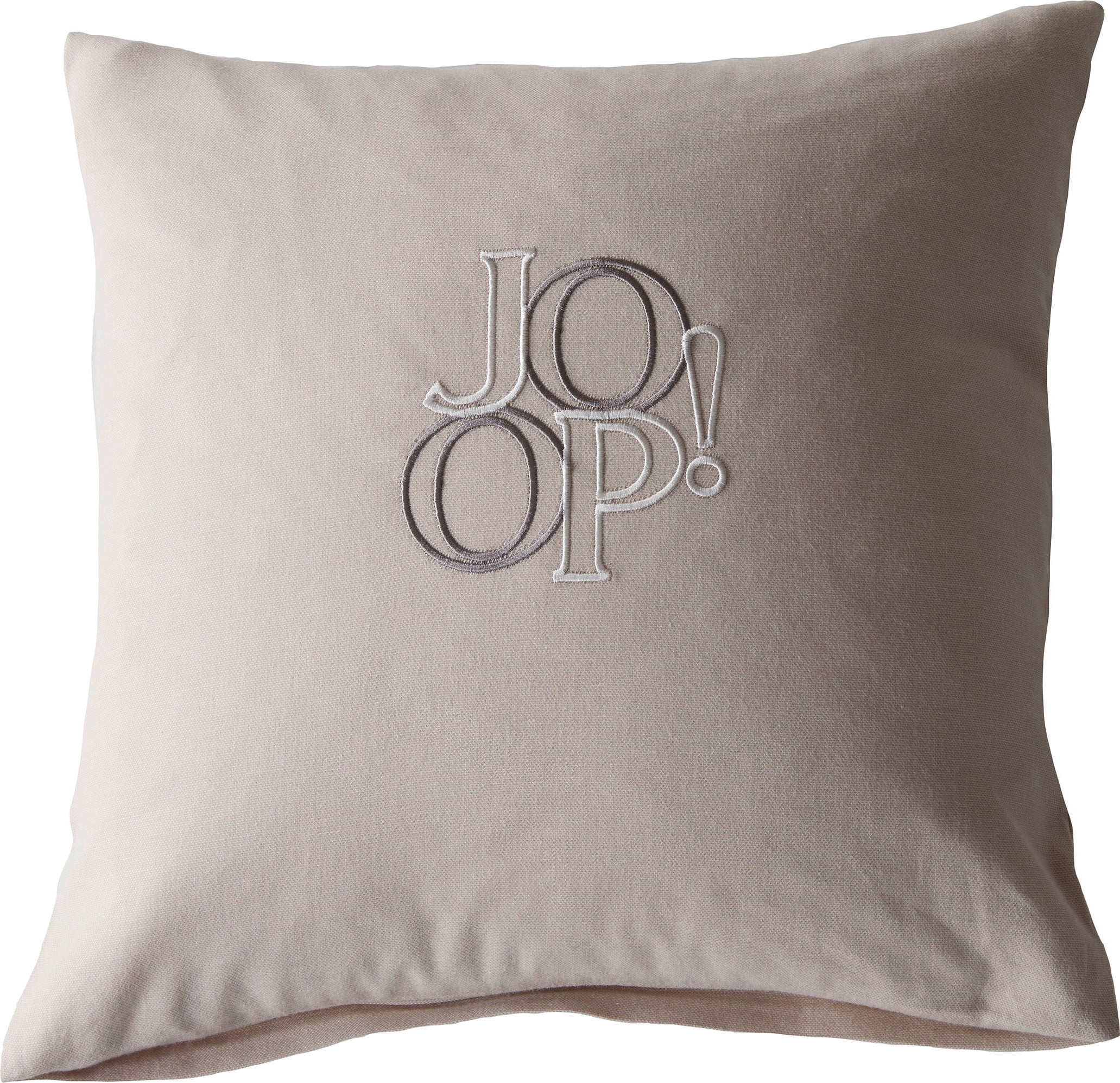Poduszka dekoracyjna Soft Label 35 x 35 cm kremowa z bawełny flanelowej z wypełnieniem