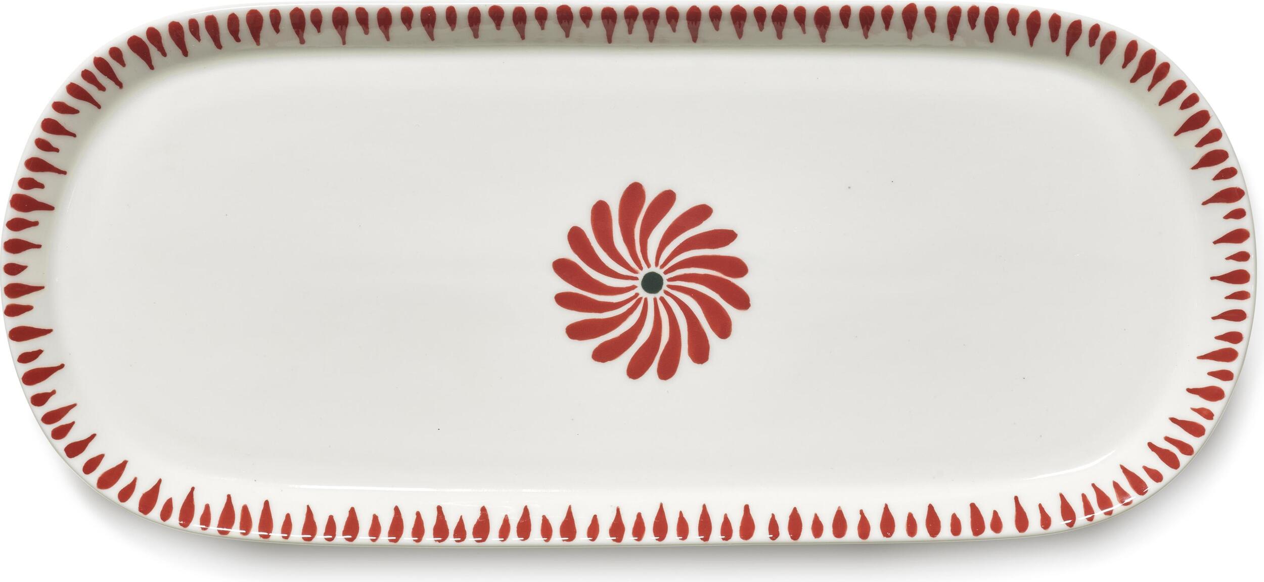 Talerze do serwowania Bazaar 14 5 x 33 cm czerwone 2 szt.
