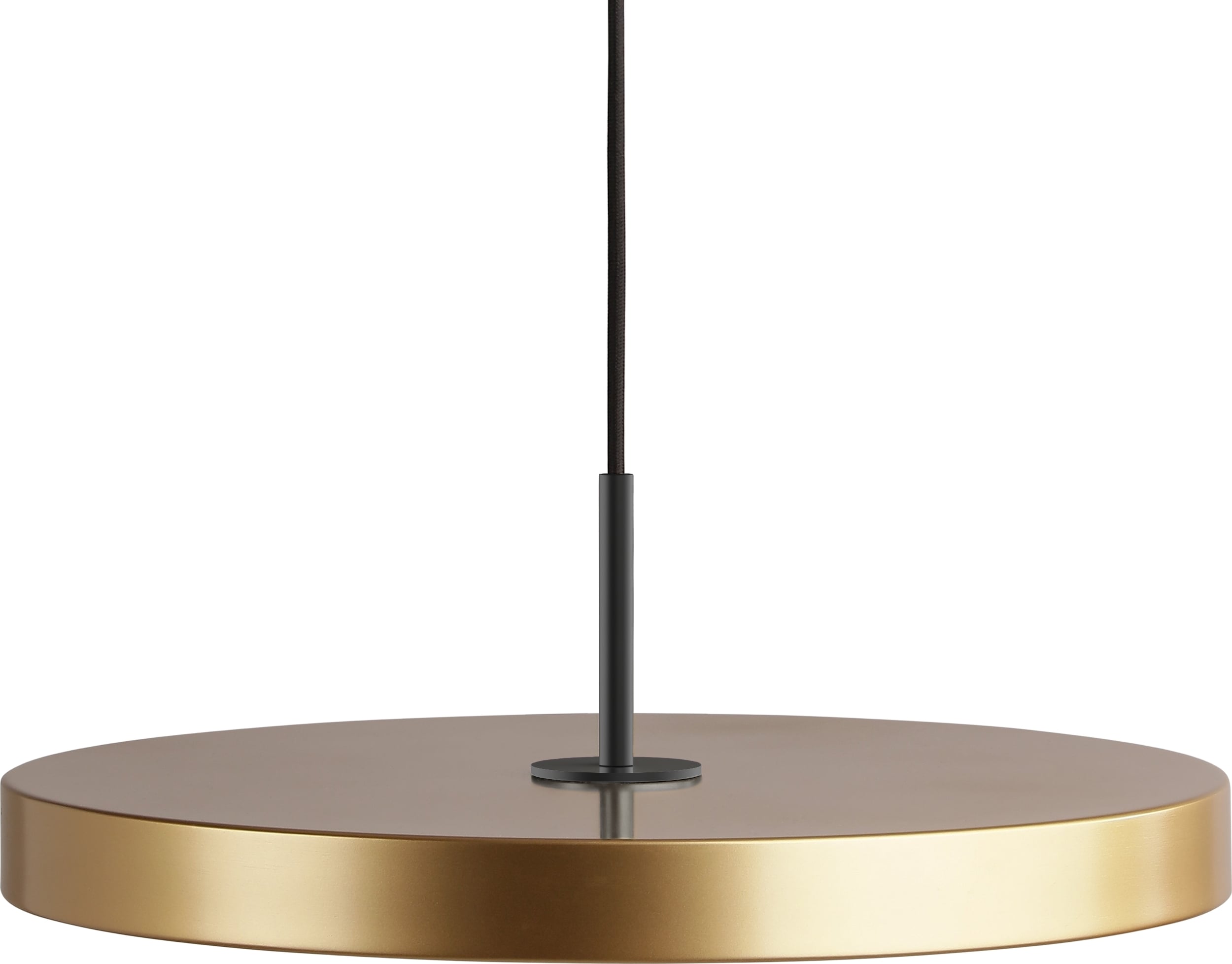 Lampa wisząca Asteria Plus 43 cm mosiężna z czarnym mocowaniem
