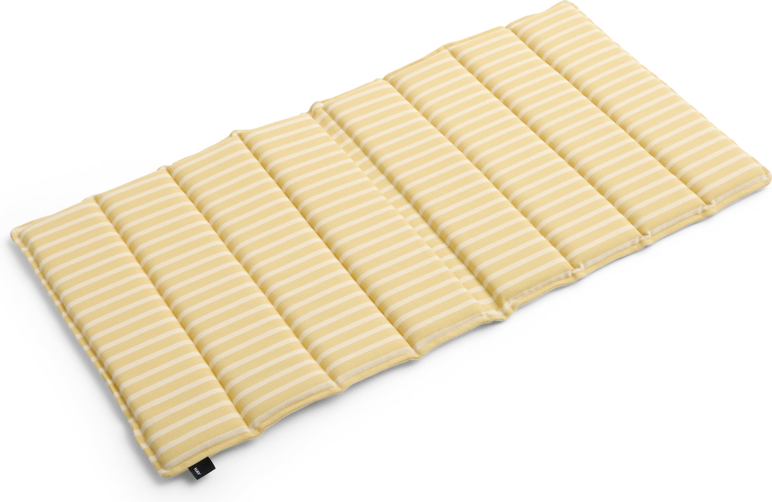 Poduszka na krzesło ogrodowe Terrazza w paski 82 x 40 cm żółto-biała