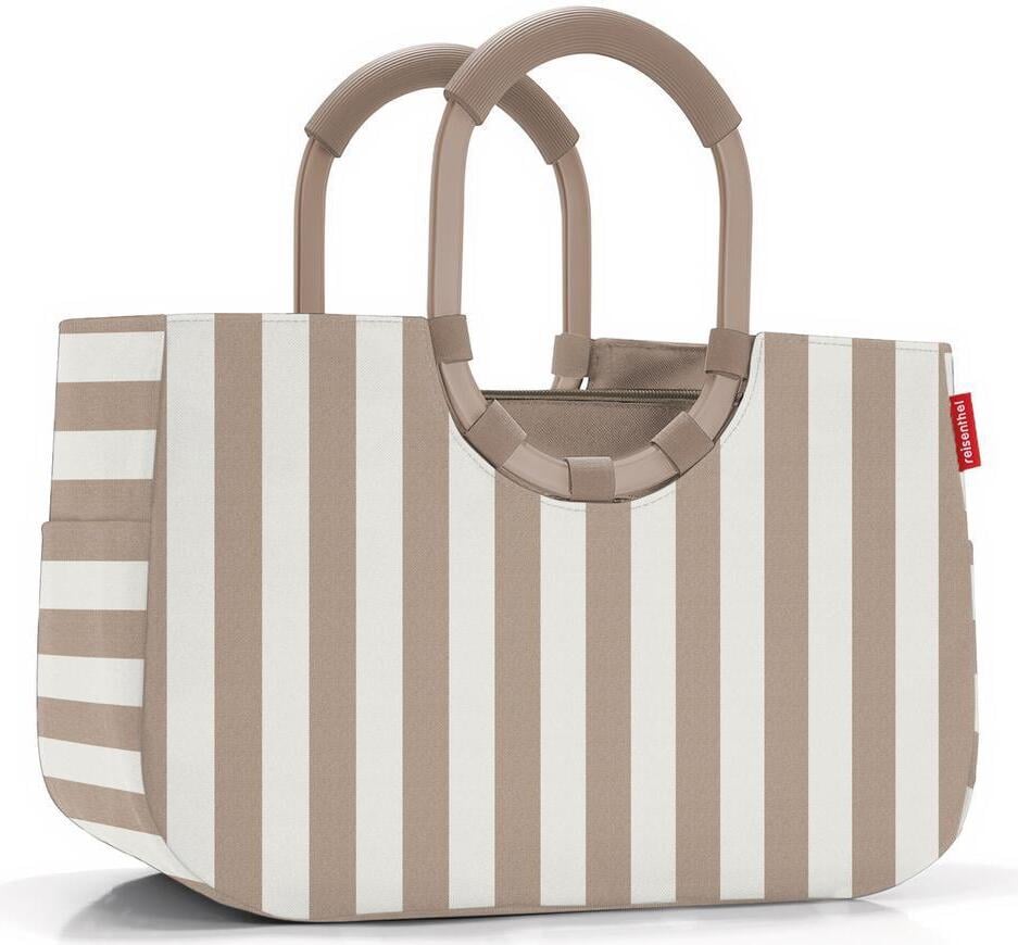 Torba Loopshopper w paski M brązowo-biała z recyklingu