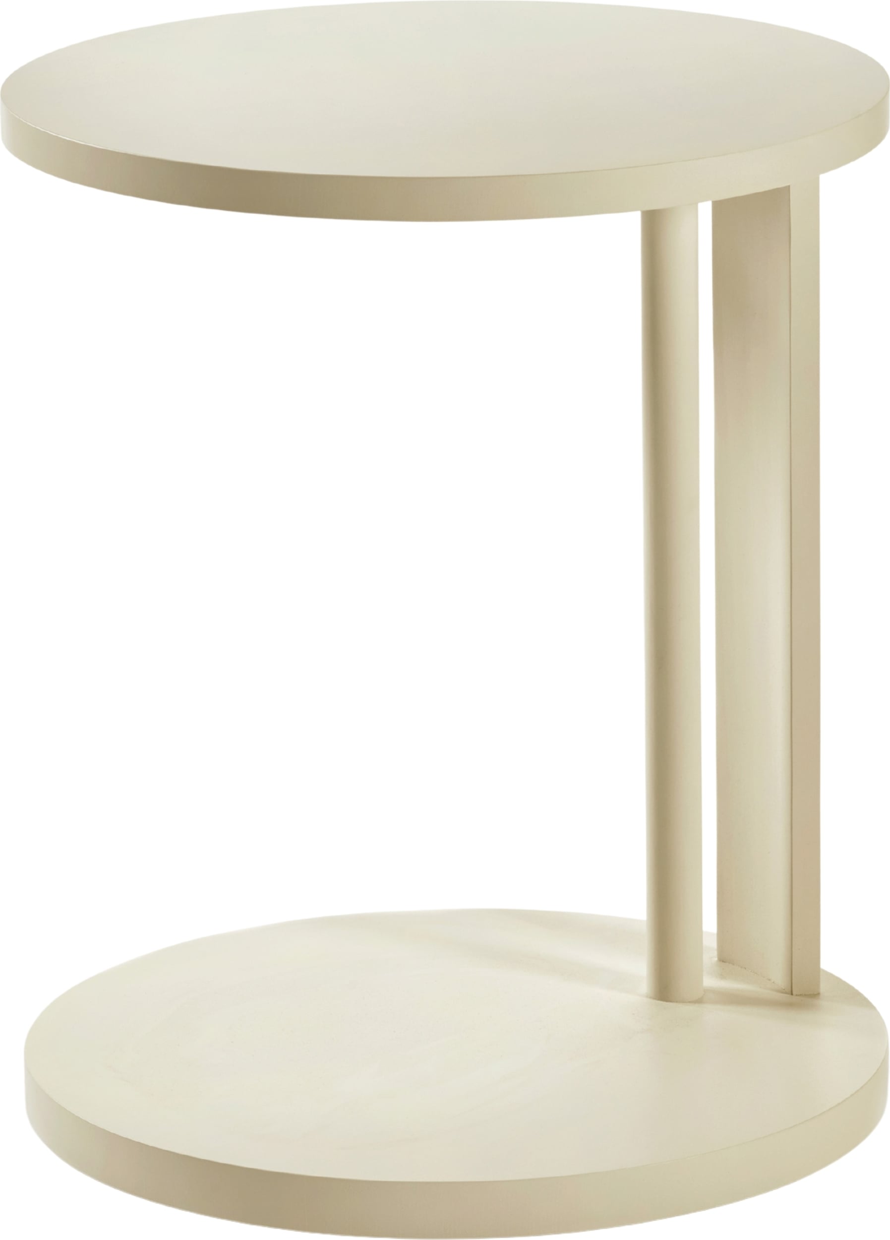 Stolik boczny Aura 62 cm kremowy drewno bukowe