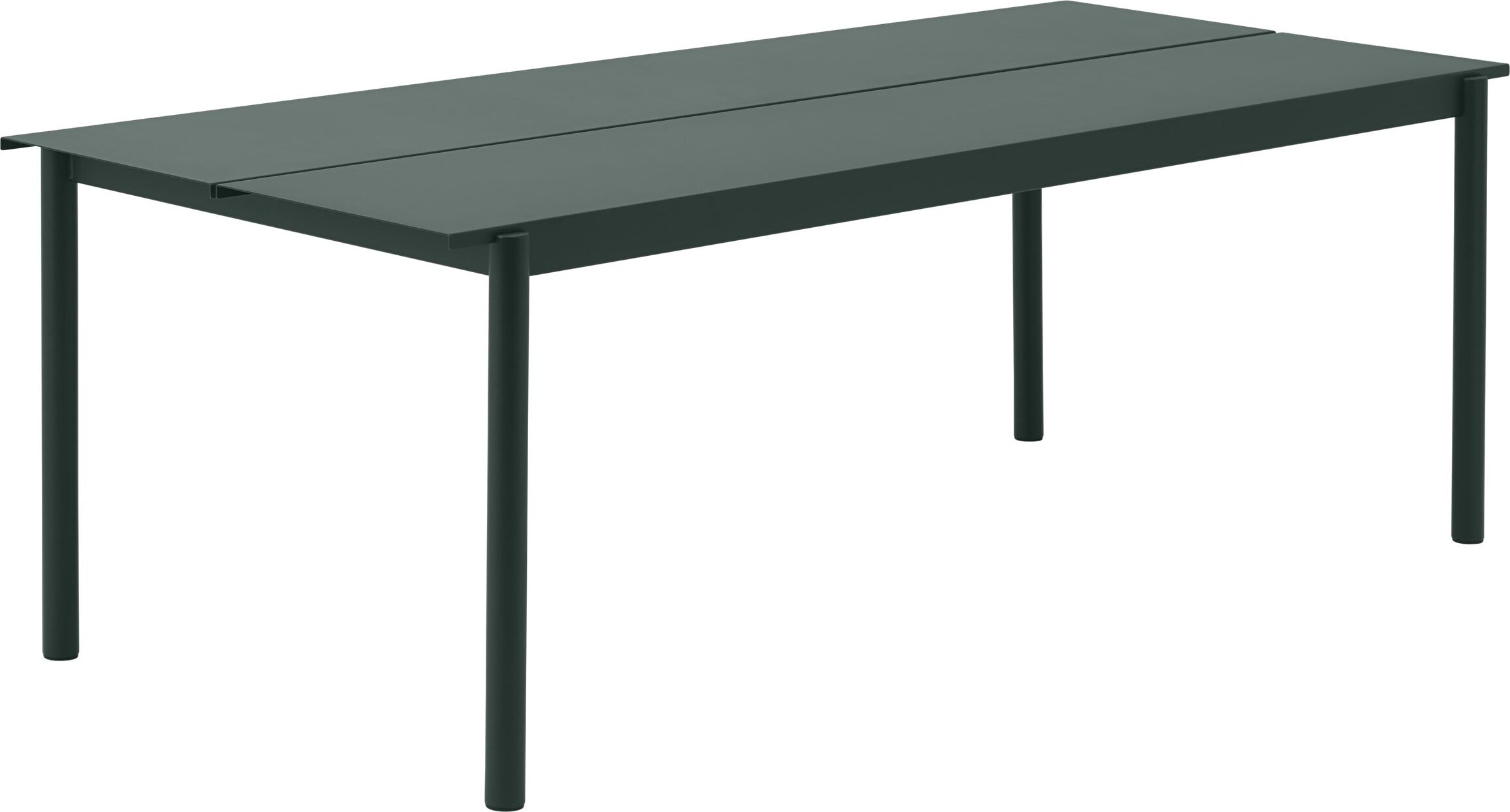 Stół Linear 220 x 90 cm ciemnozielony