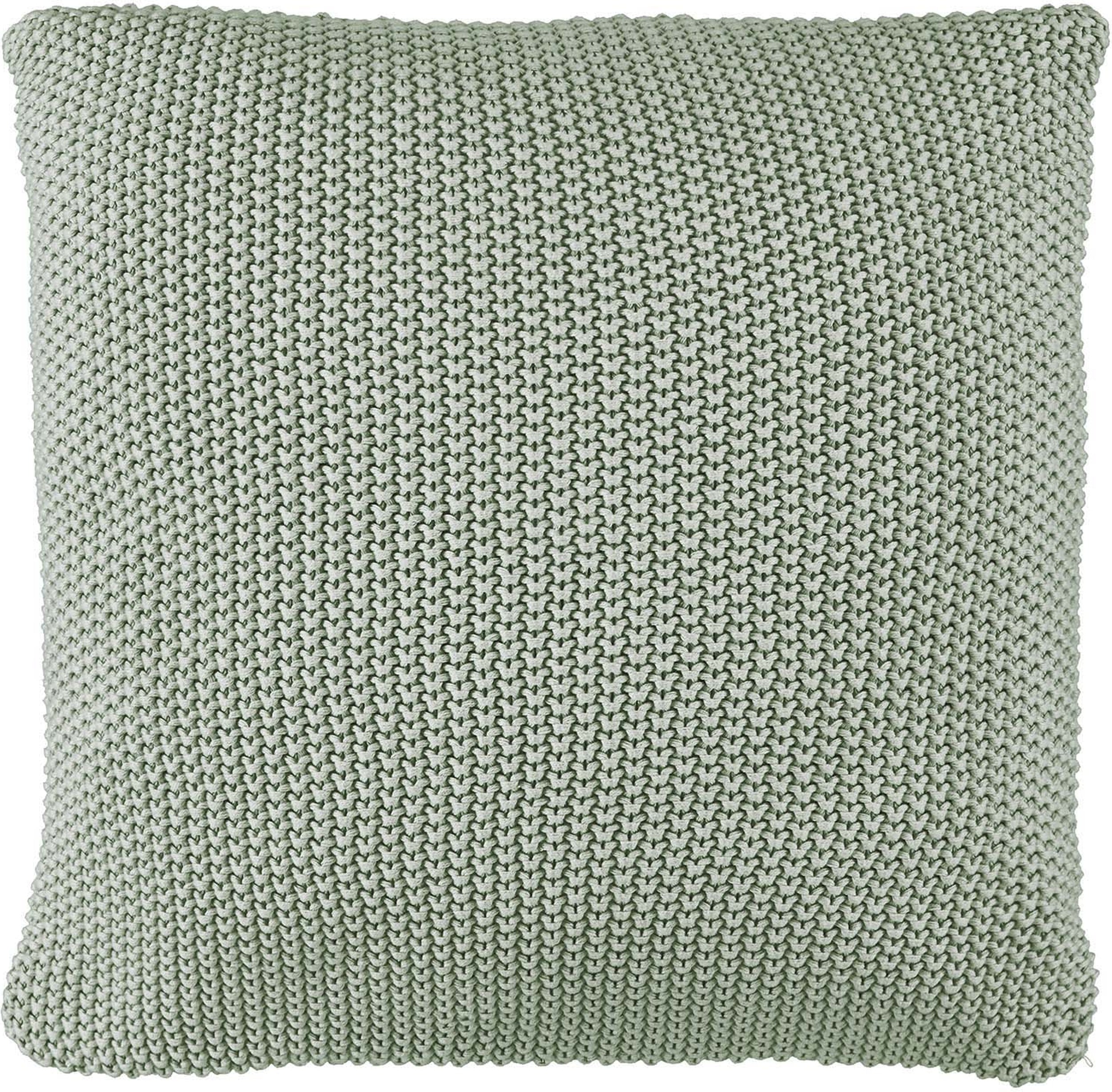 Poduszka Nordic Knit 50 x 50 cm pastelowa zieleń z bawełny organicznej