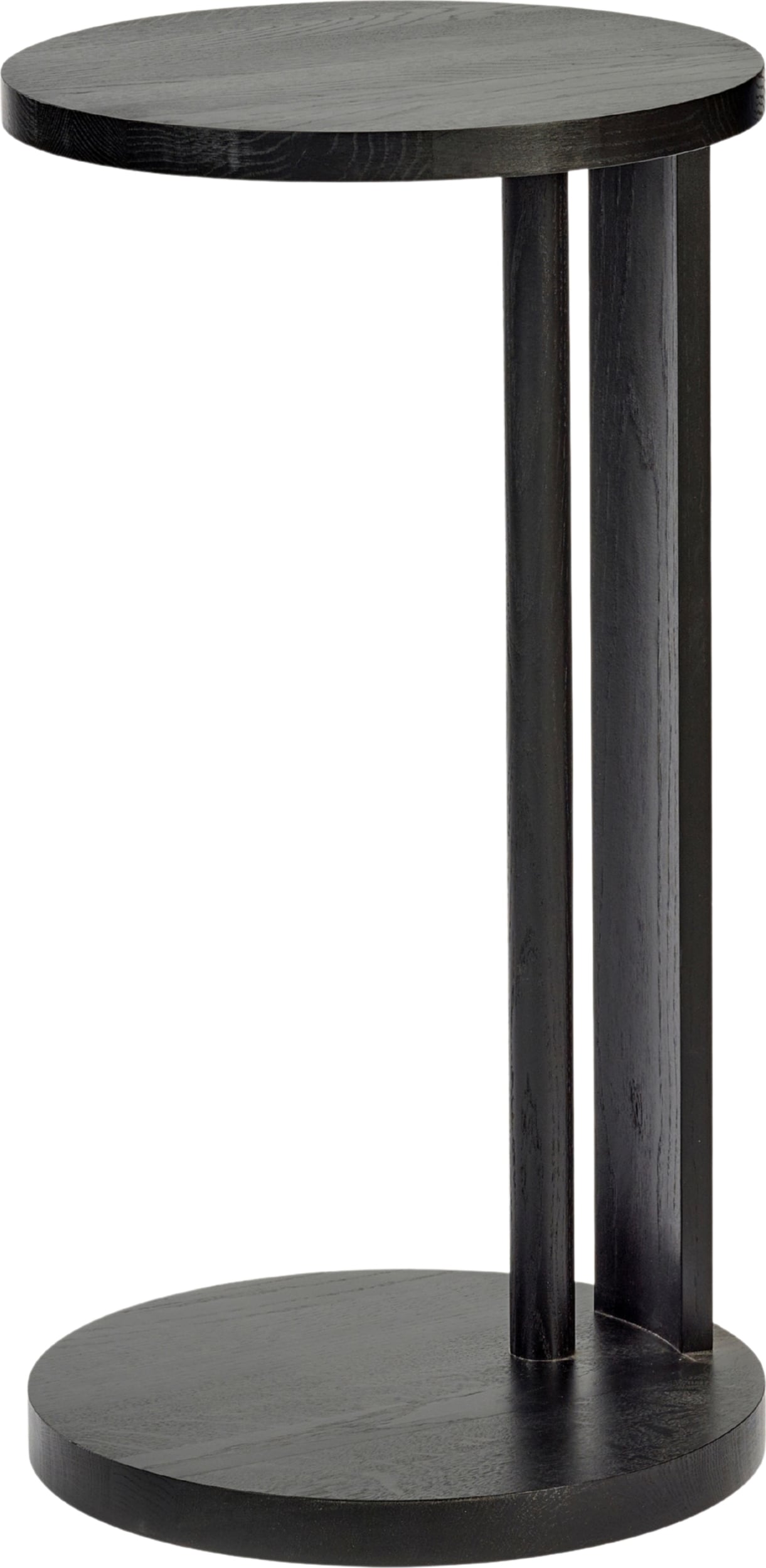 Stolik boczny Aura 72 cm czarny drewno dębowe