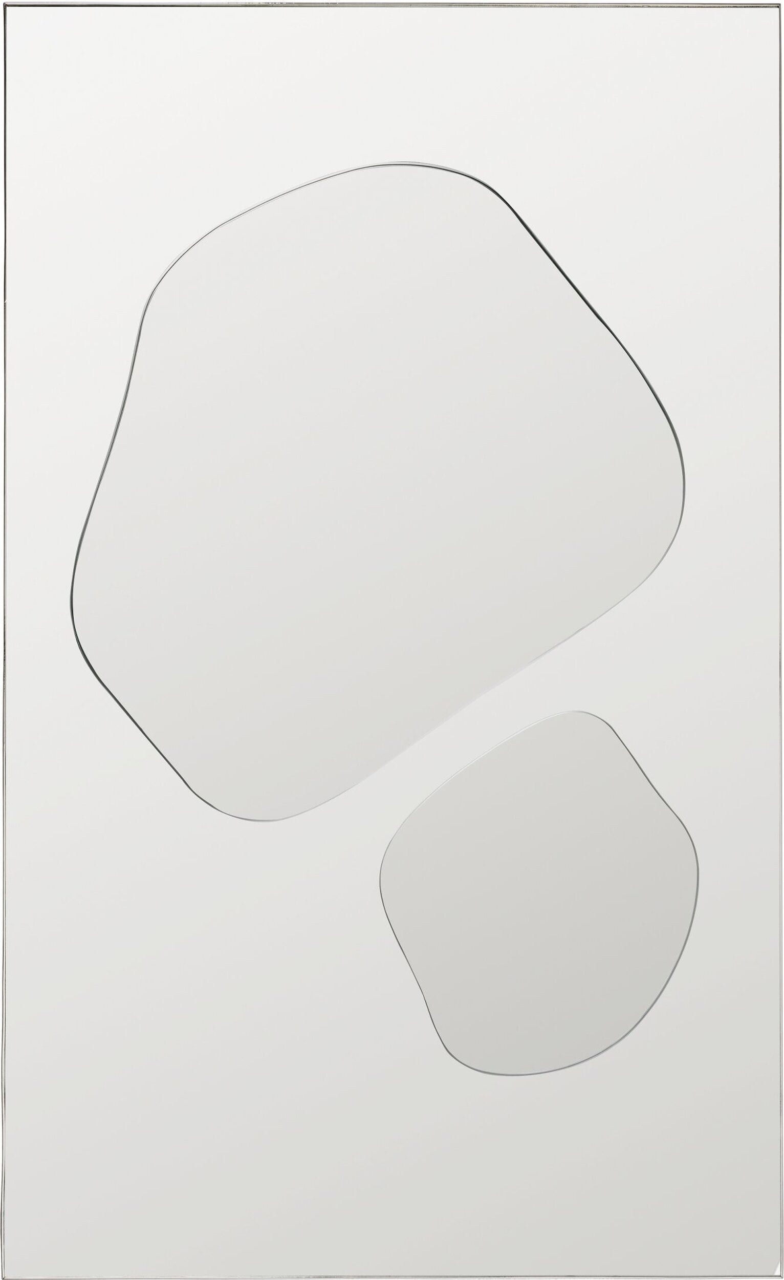 Lustro ścienne Folia 82 cm srebrne