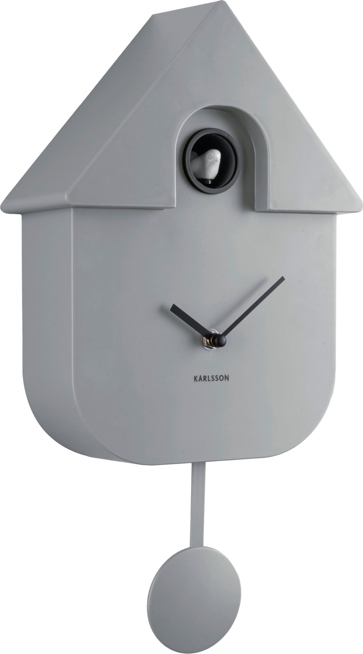 Zegar ścienny z kukułką Modern Cuckoo szary