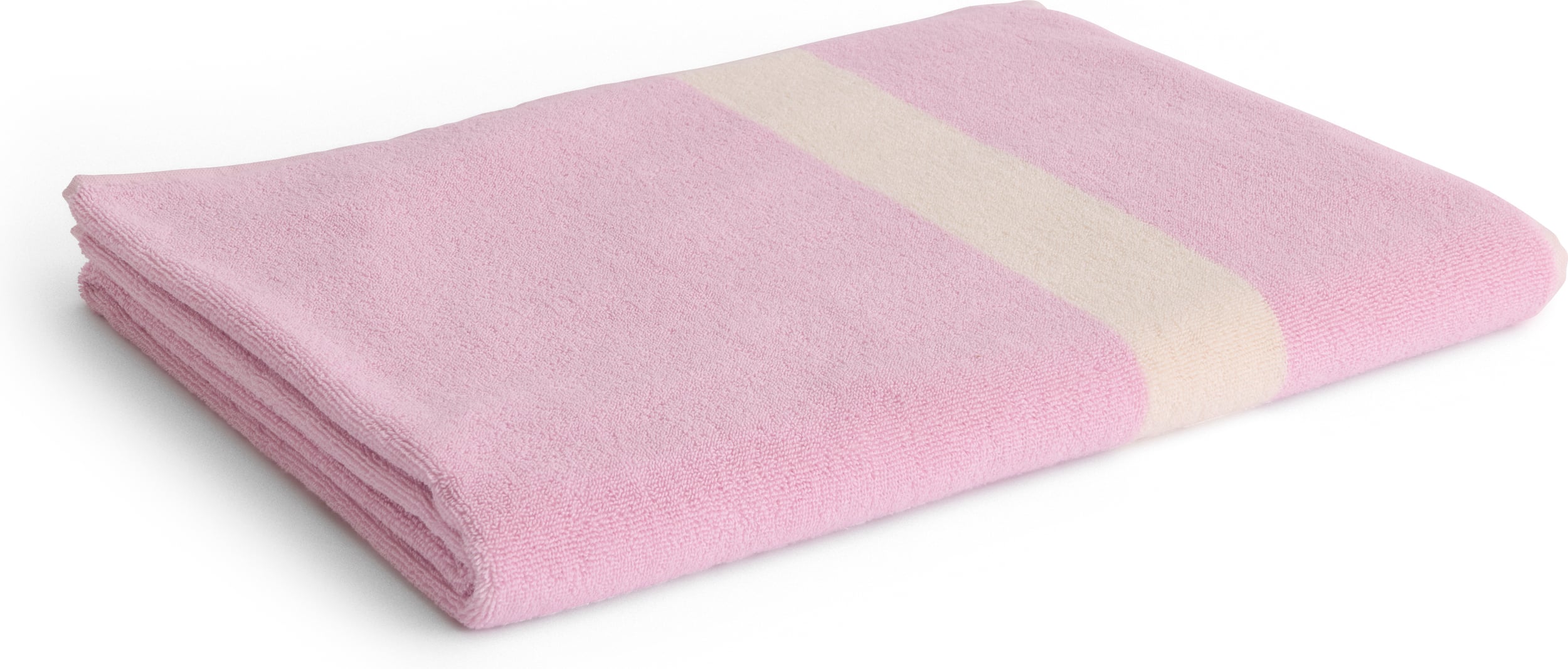 Ręcznik kąpielowy Stripe w pasy 100 x 150 cm różowy