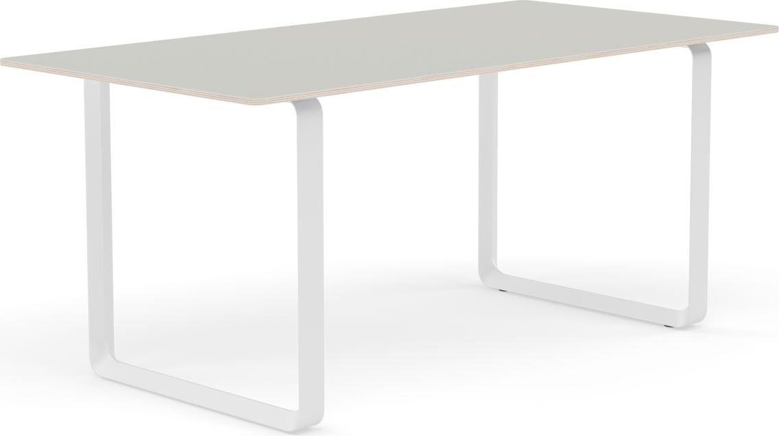 Stół Muuto 170 x 85 cm szary nogi białe