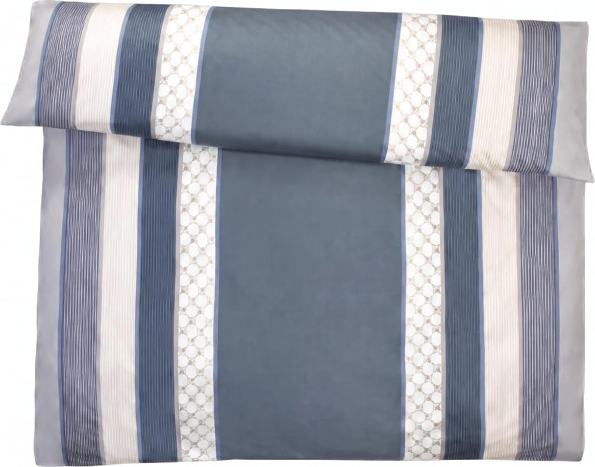 Poszewka na kołdrę Cornflower Stripes 200 x 220 cm deep coal z bawełny satynowej