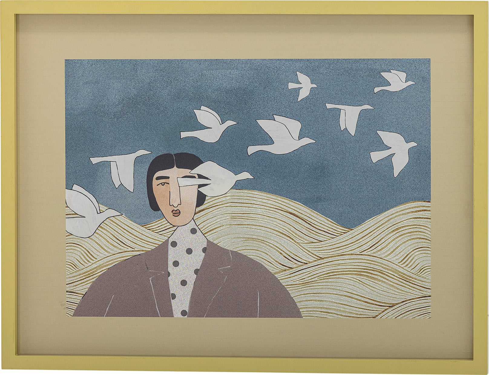 Ilustracja w ramie Flyvielle 47 x 62 cm