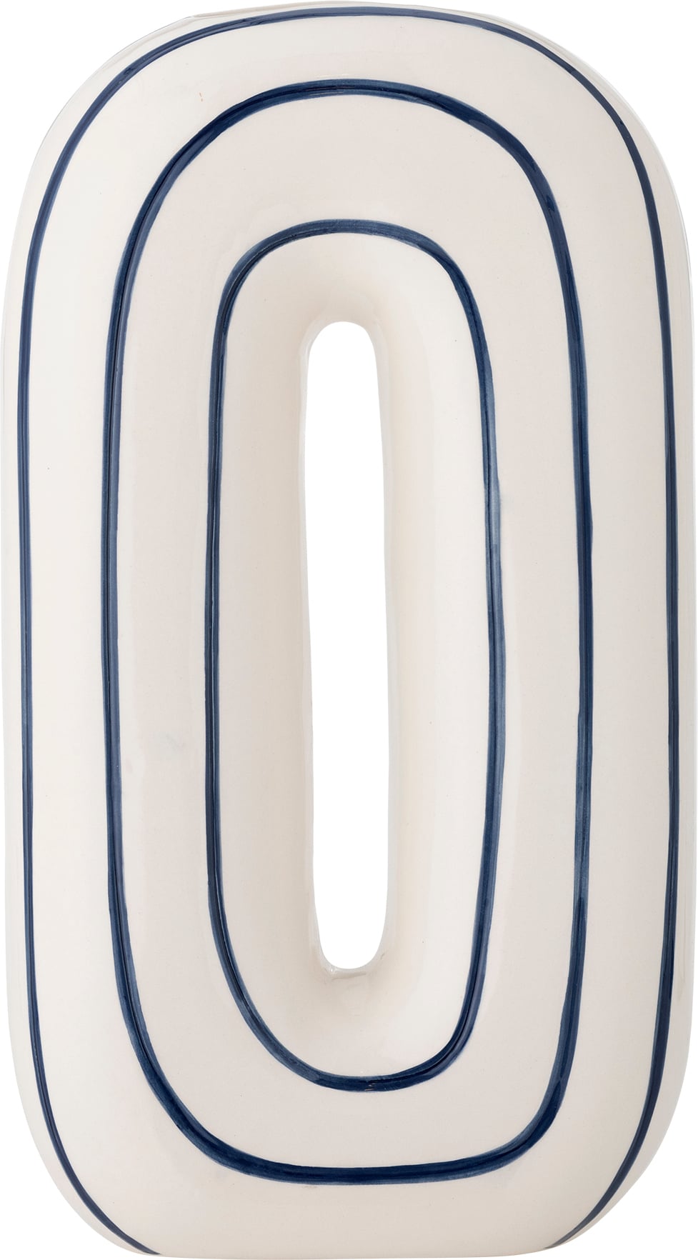 Wazon dekoracyjny Mae 32 cm kremowo-niebieski