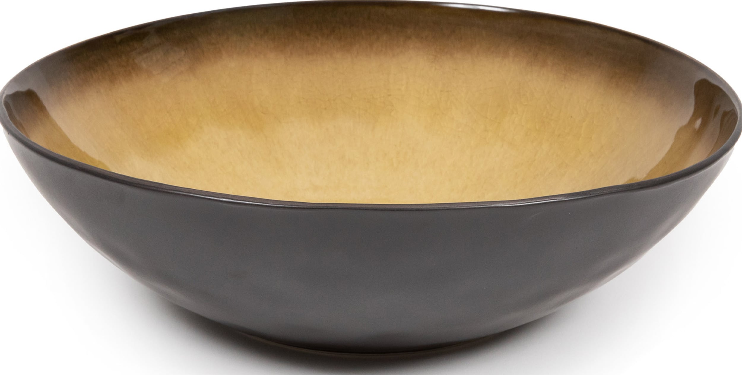 Miska Pure 26 cm brązowo-żółta