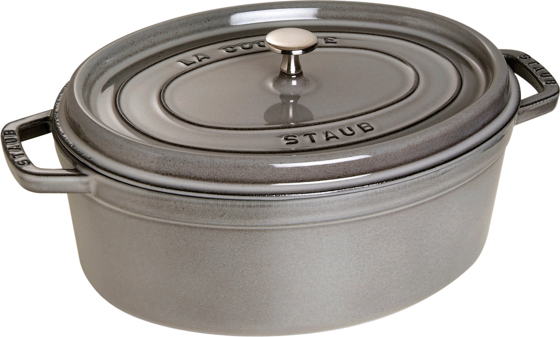 Garnek La Cocotte owalny 6 7 l grafitowy żeliwny