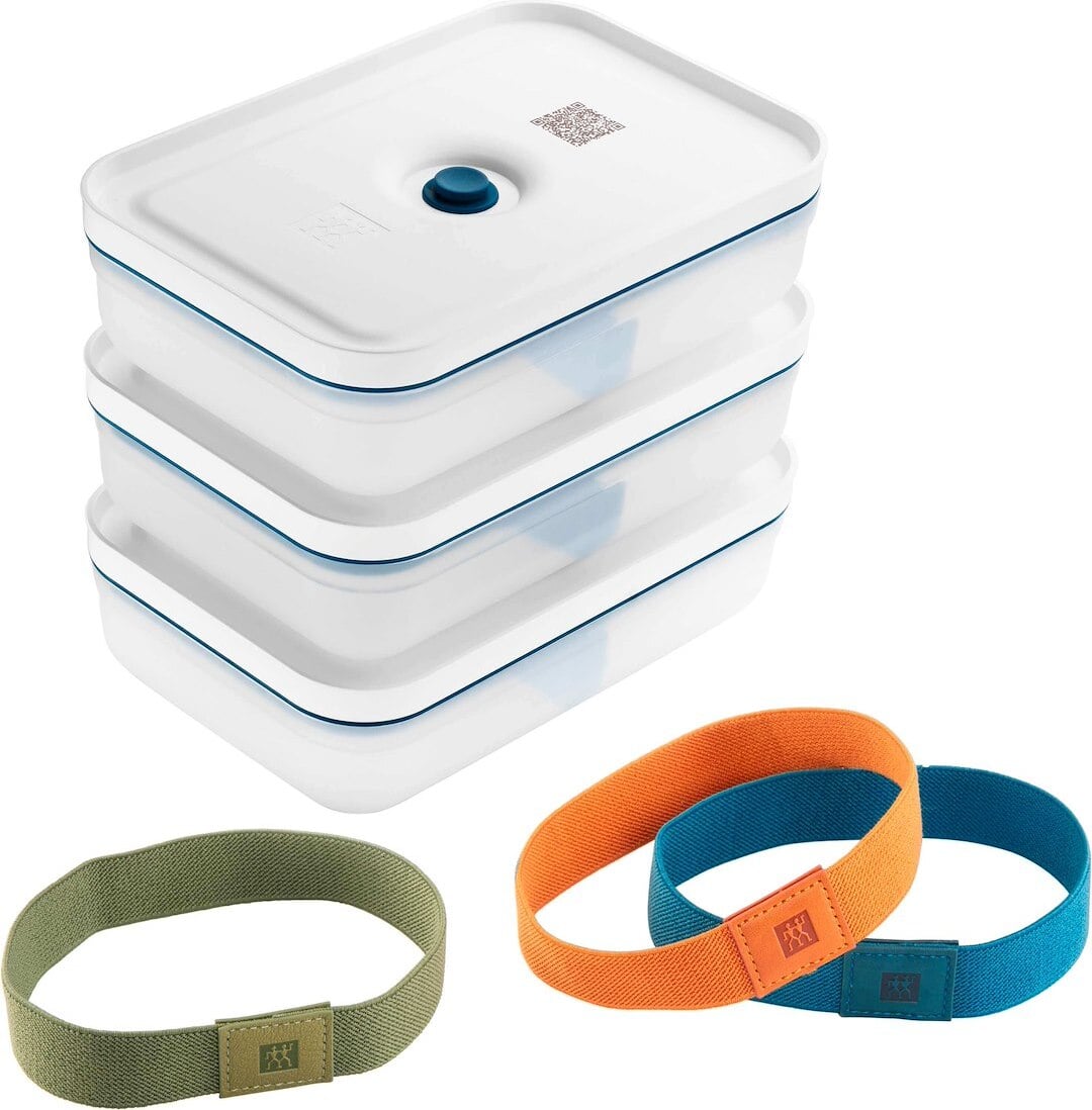 Lunchboxy próżniowe Zwilling Fresh & Save morskie z opaskami 3 szt.