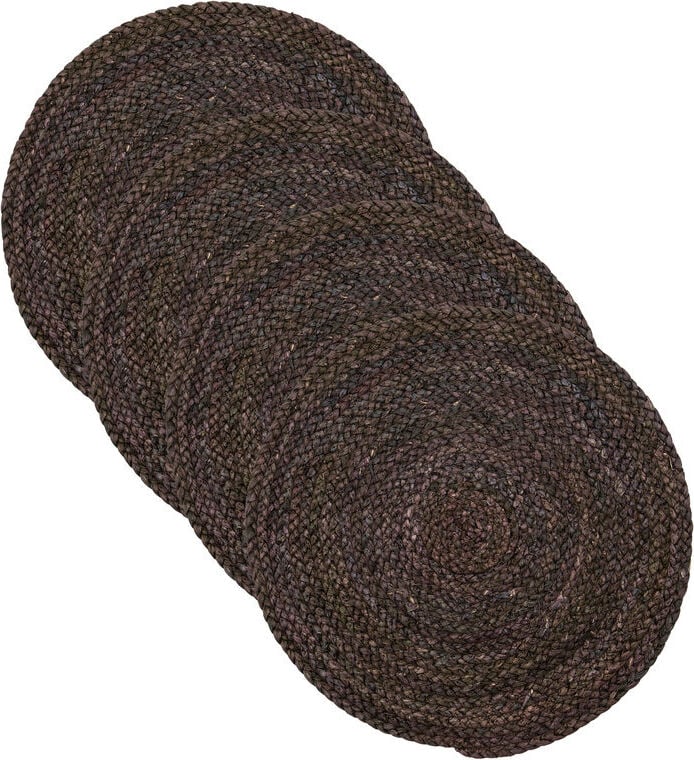 Podkładki pod talerze Circle 38 cm ciemnobrązowe 4 szt.