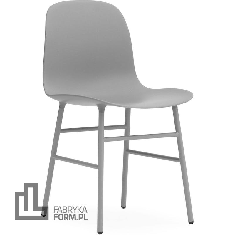 Krzesło Form stalowe nogi jasnoszare