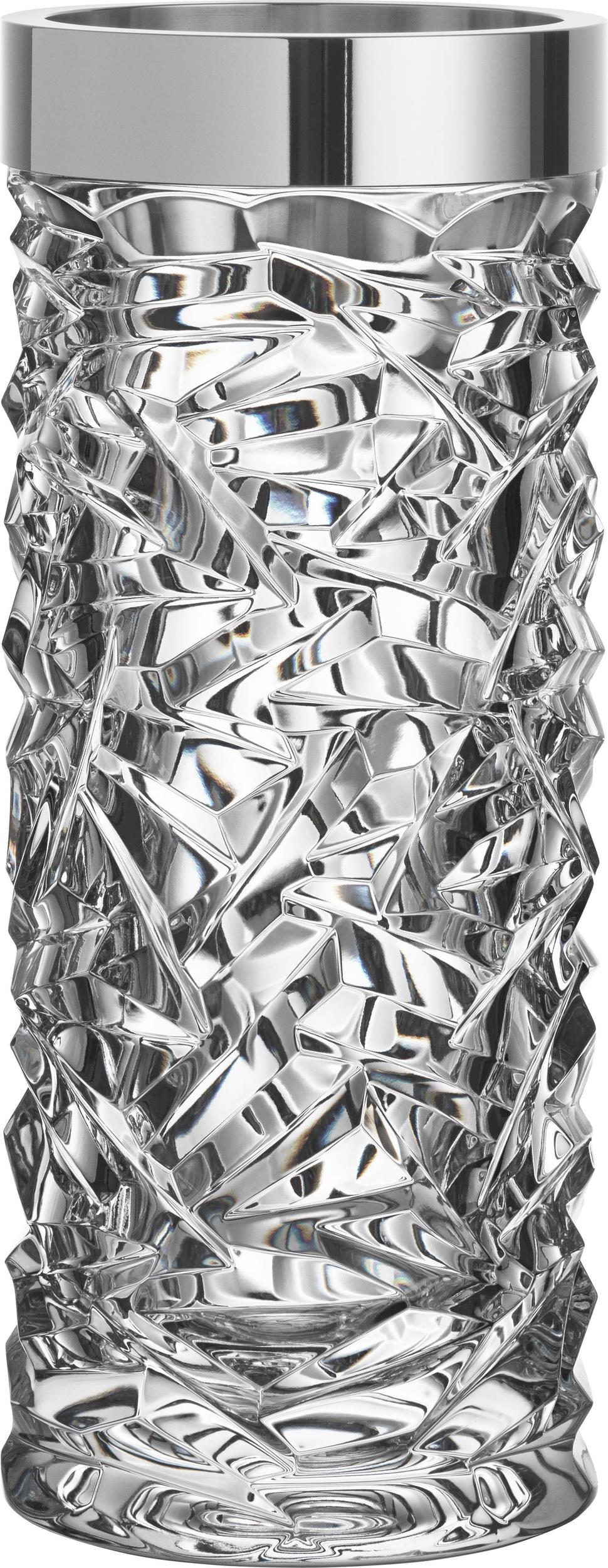Wazon Carat 24 cm srebrny