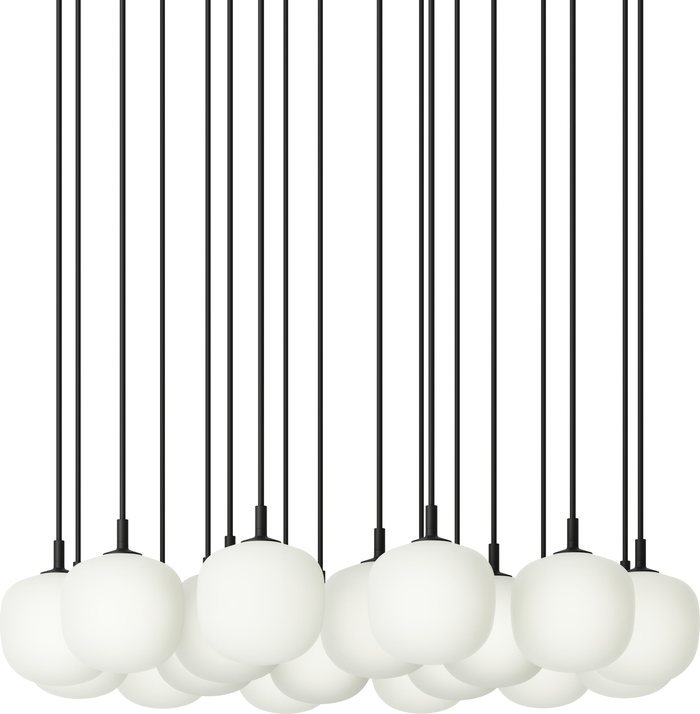 Lampa wisząca Rime 18-punktowa 12 cm czarna
