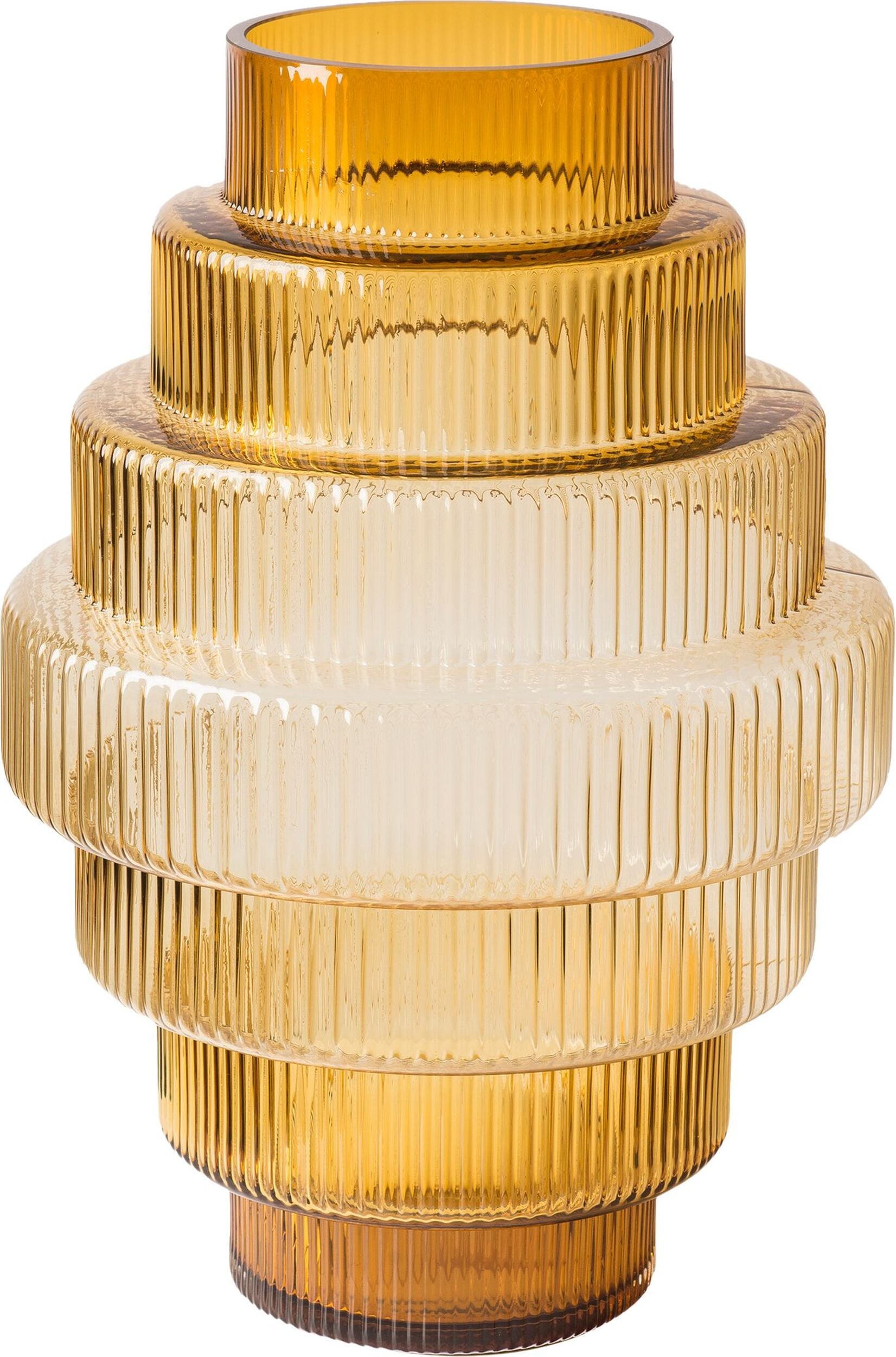 Wazon Steps 50 cm bursztynowy
