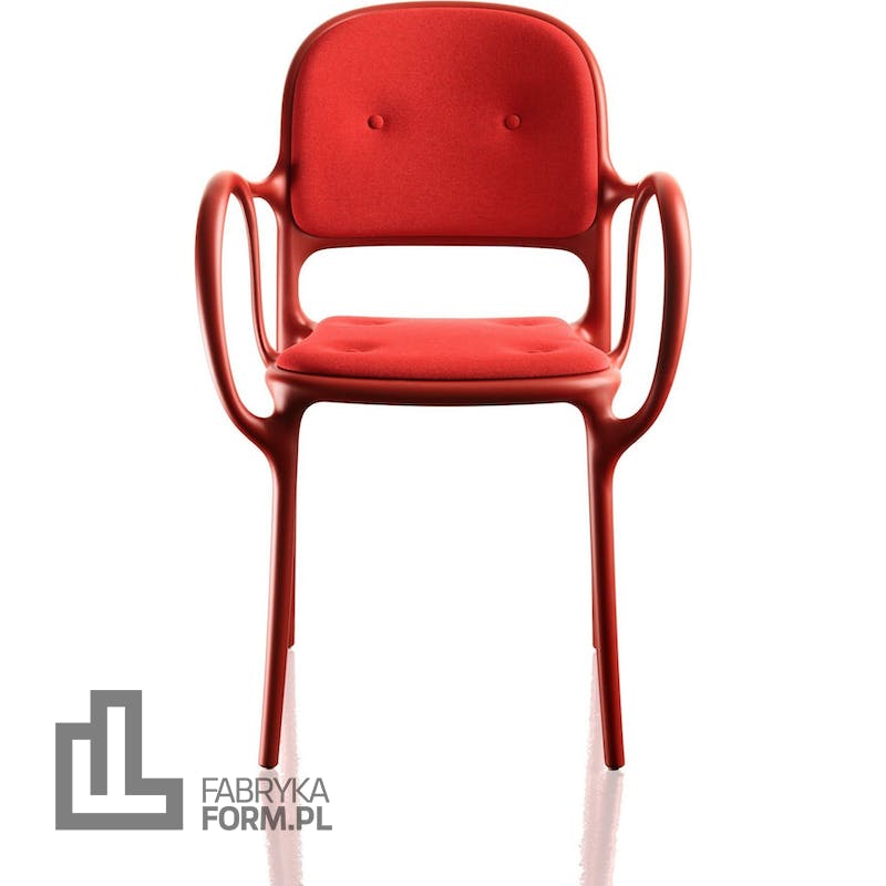 Krzesło Mila tapicerowane czerwone