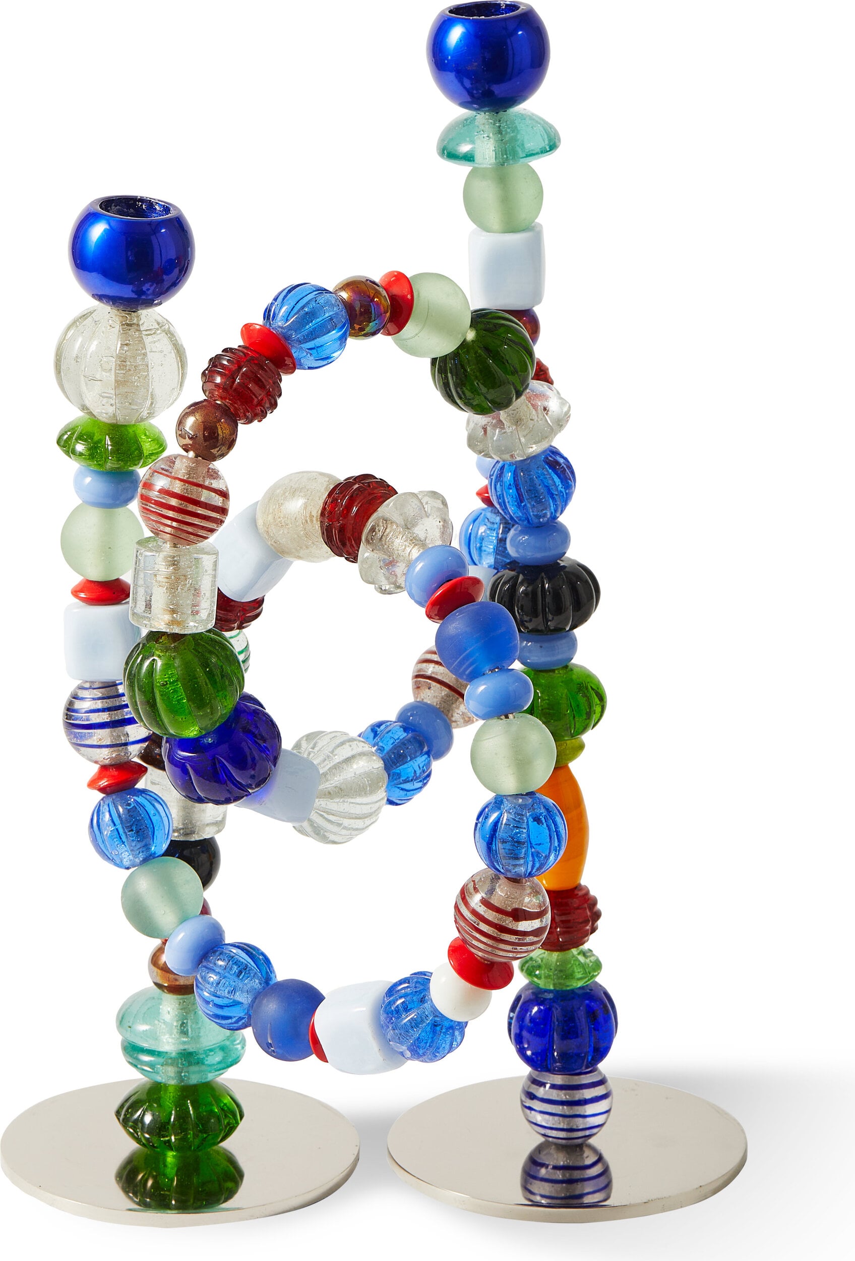 Świecznik na klasyczną świecę Beads wielokolorowy