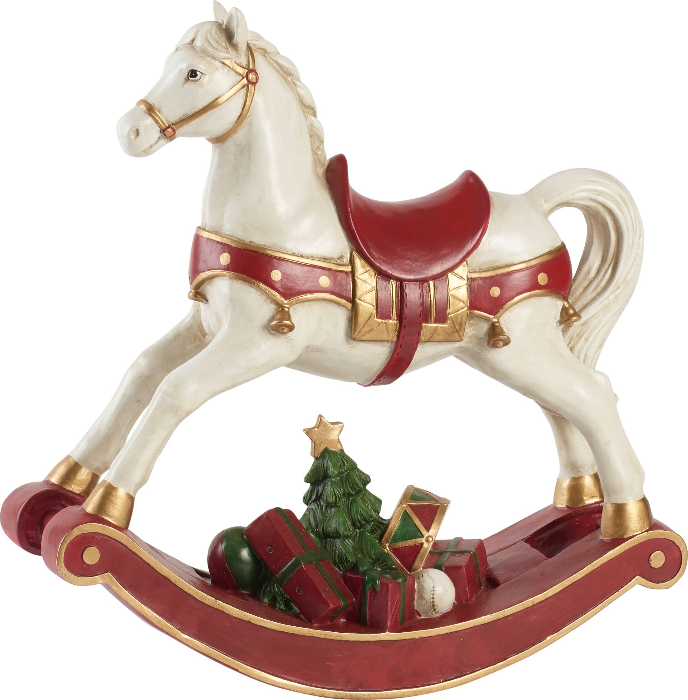 Figurka świąteczna Winter Collage Accessoires koń na biegunach
