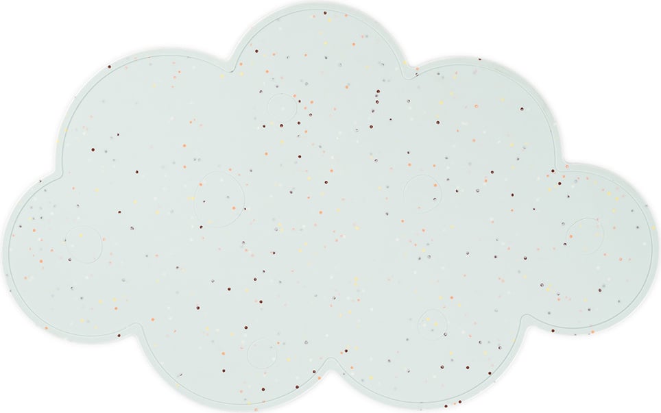 Podkładka pod talerz Confetti niebieska silikonowa