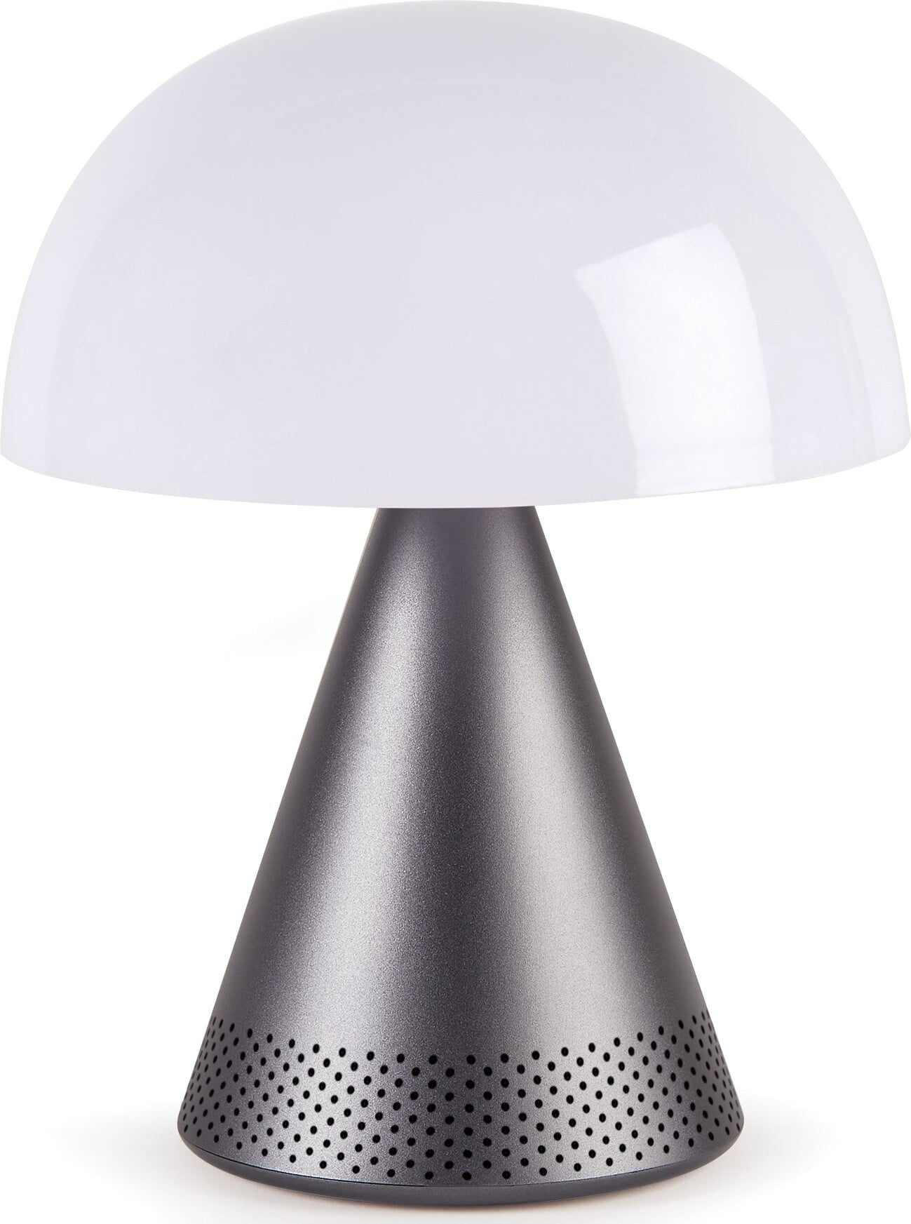 Lampa LED Mina Audio L gunmetal z głośnikiem bluetooth
