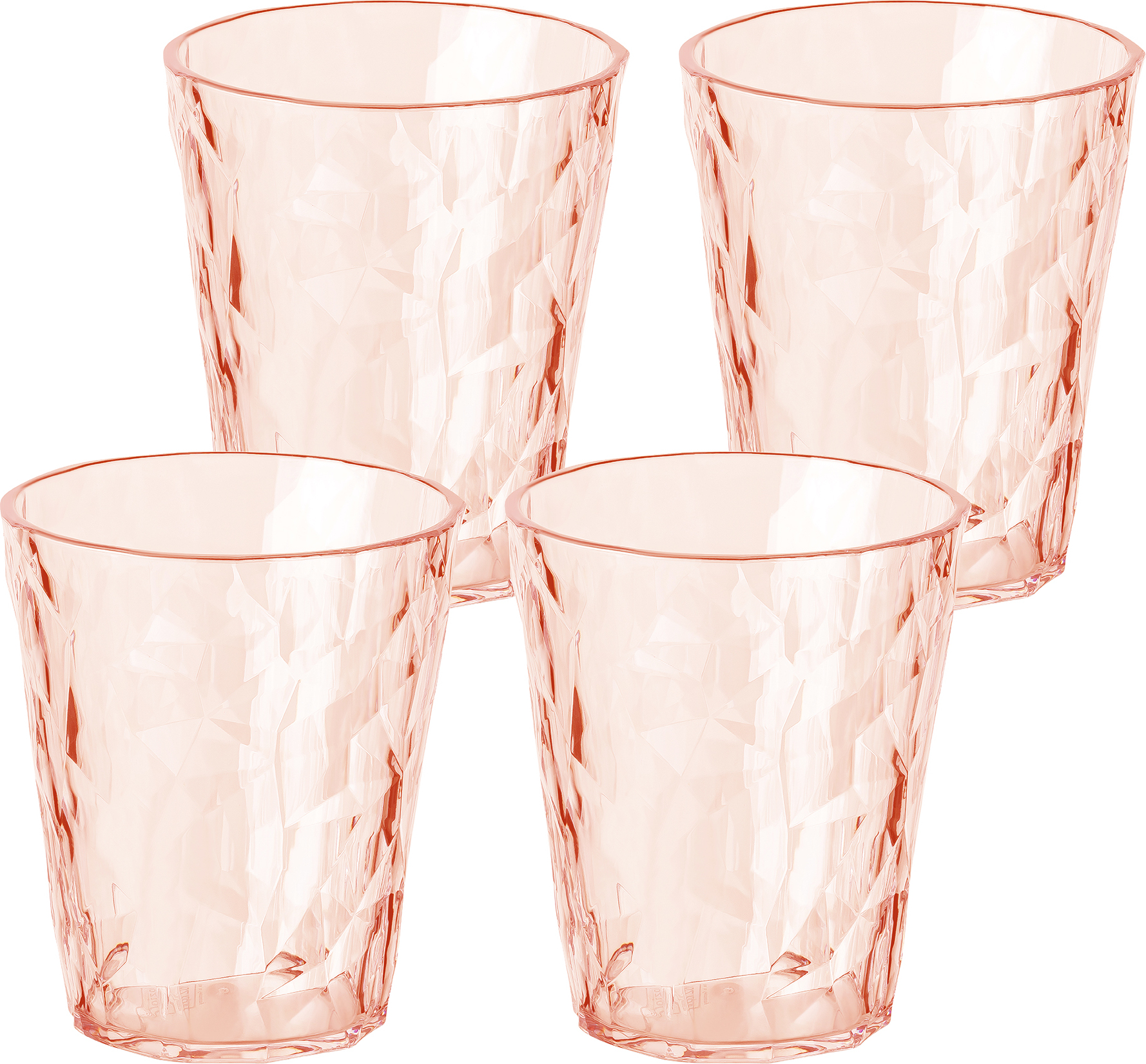 Szklanki z tworzywa Club No. 1 Tritan 250 ml różowe 4 szt.