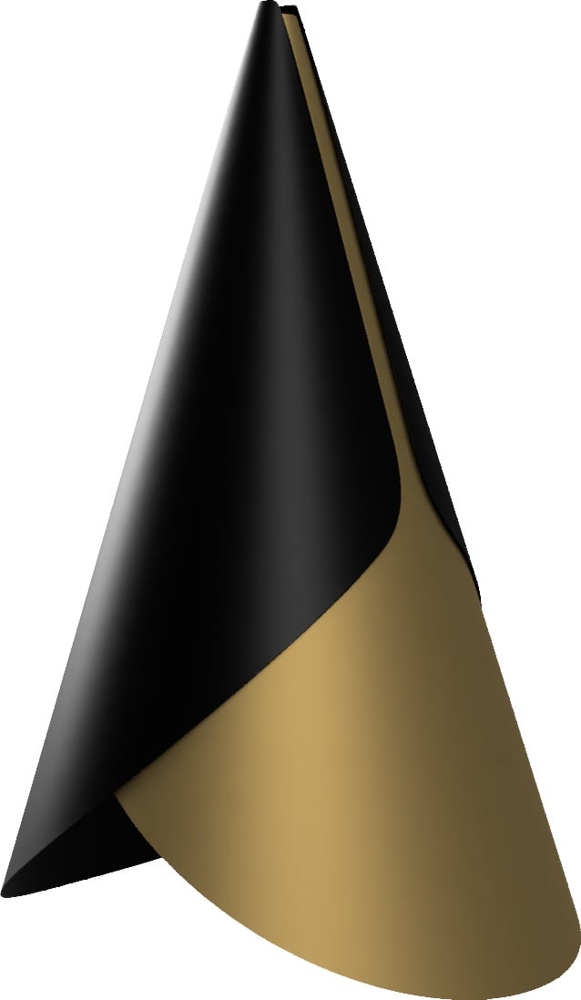 Lampa wisząca Cornet czarno-złota