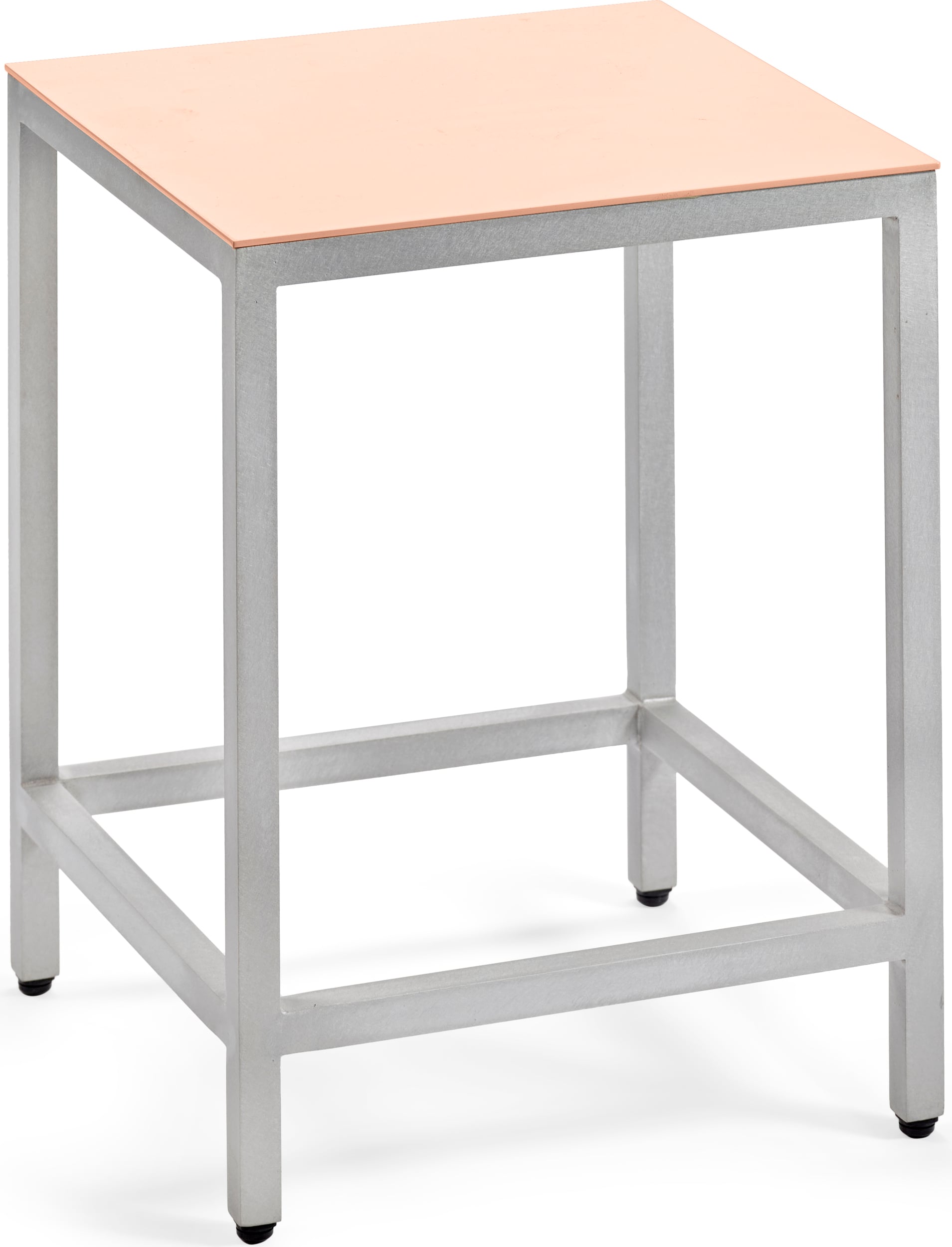Stołek Alu 45 cm różowy