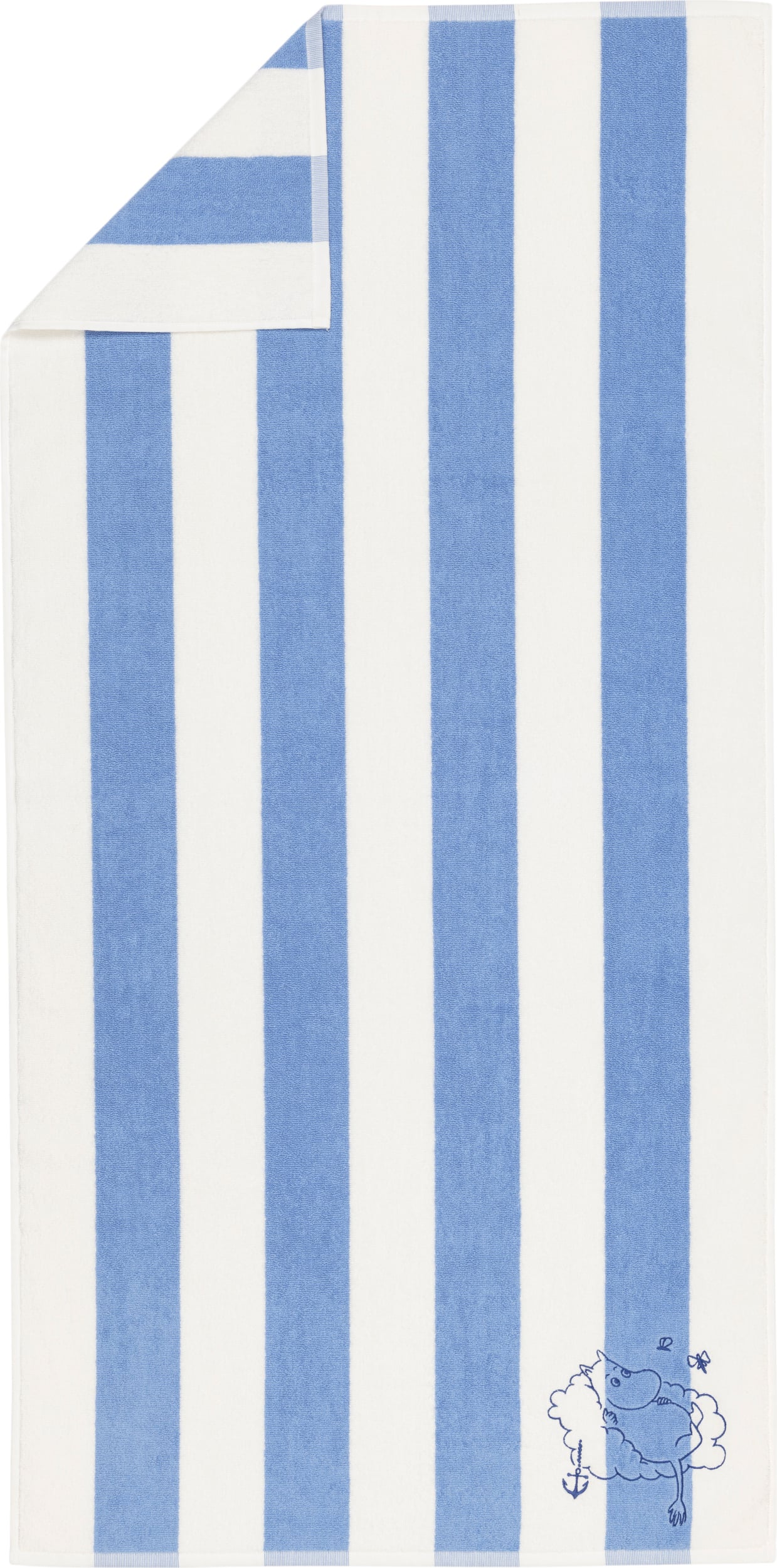 Ręcznik Arabia Finland Stripes Muminki Muminek 70 x 140 cm niebieski