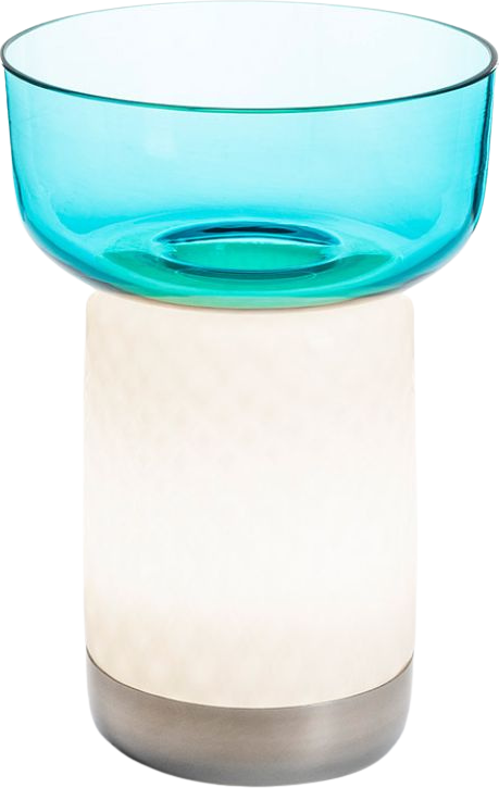 Lampa stołowa bezprzewodowa Bontà 26 4 cm turkusowa