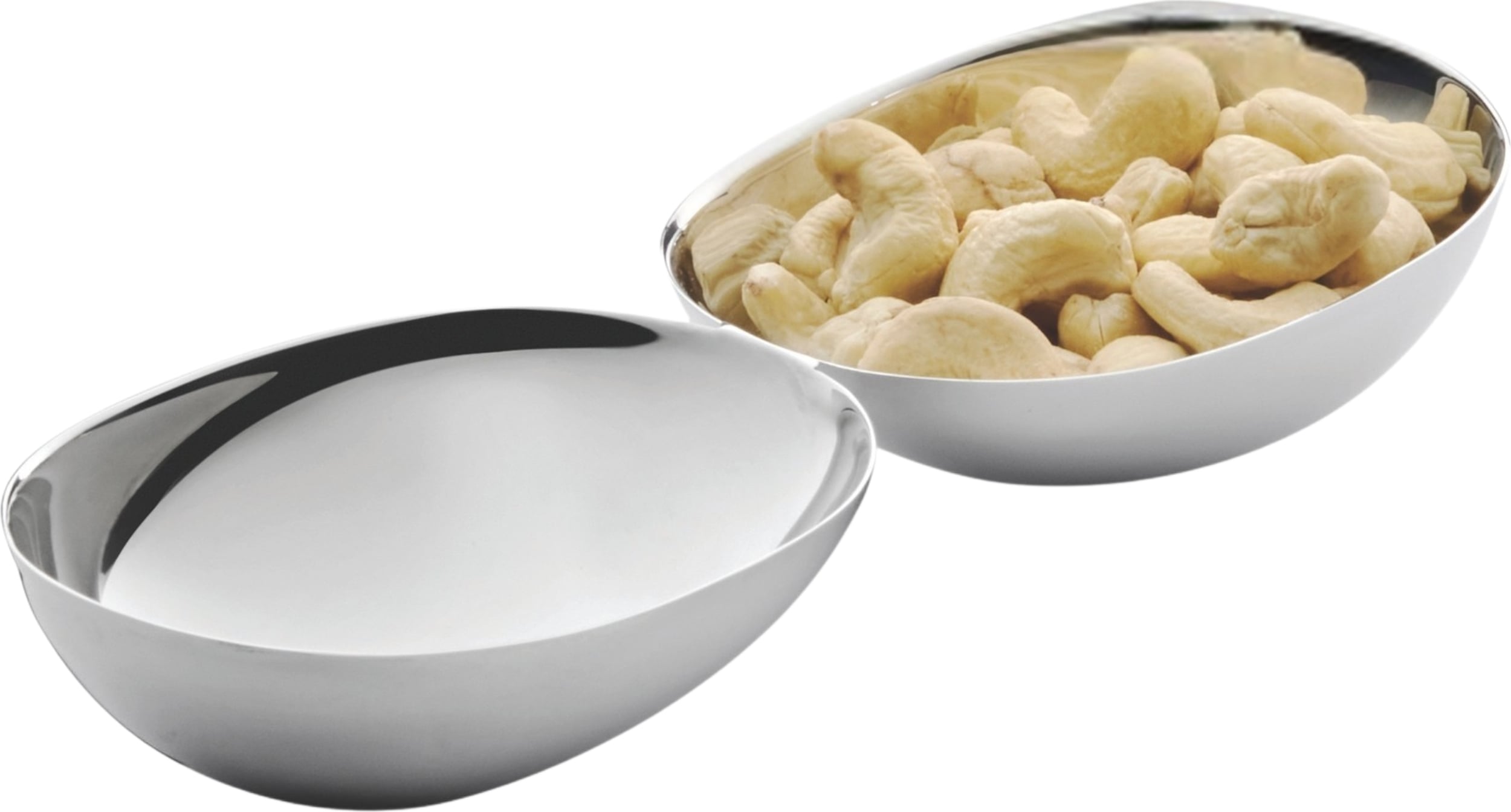 Misa na przekąski Pebbles srebrna podwójna