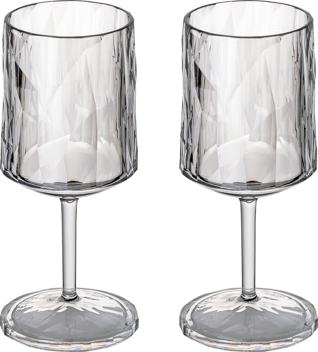 Kieliszki do wina z tworzywa Club No. 21 Tritan 250 ml jasnoszare 2 szt.