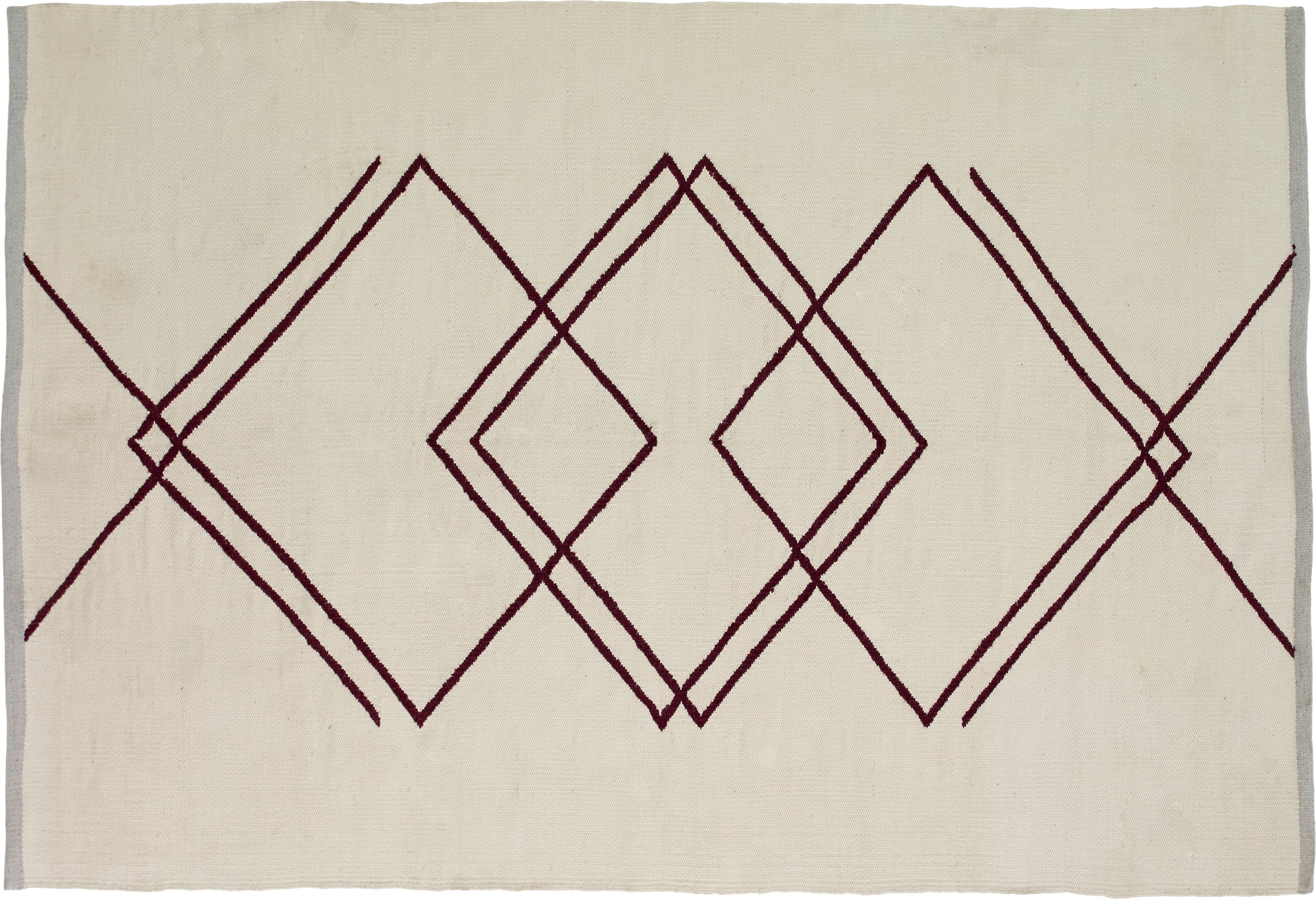 Dywan Hübsch 120 x 180 cm szaro-bordowy