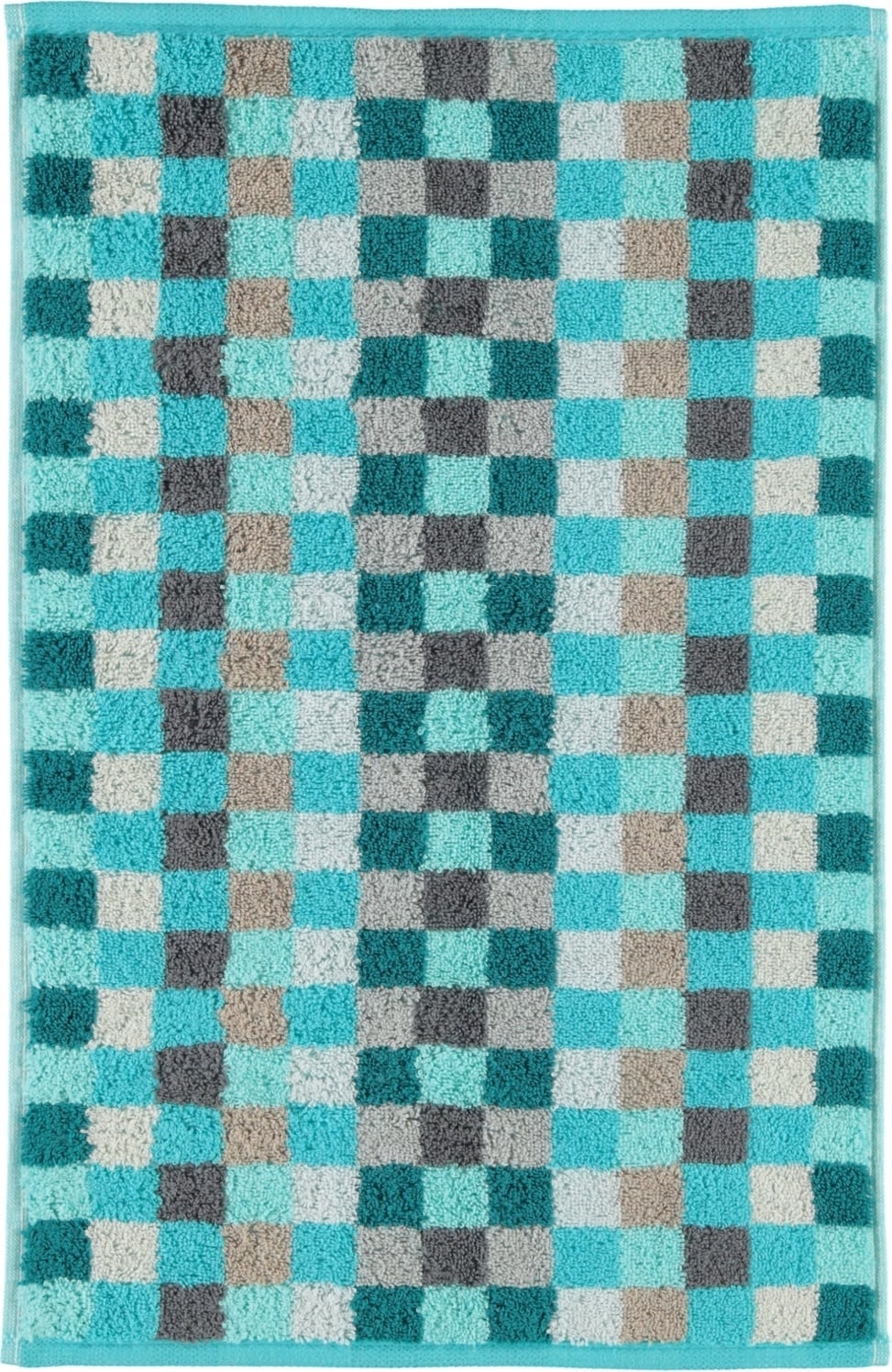 Ręcznik Unique szachownica 30 x 50 cm turkusowy