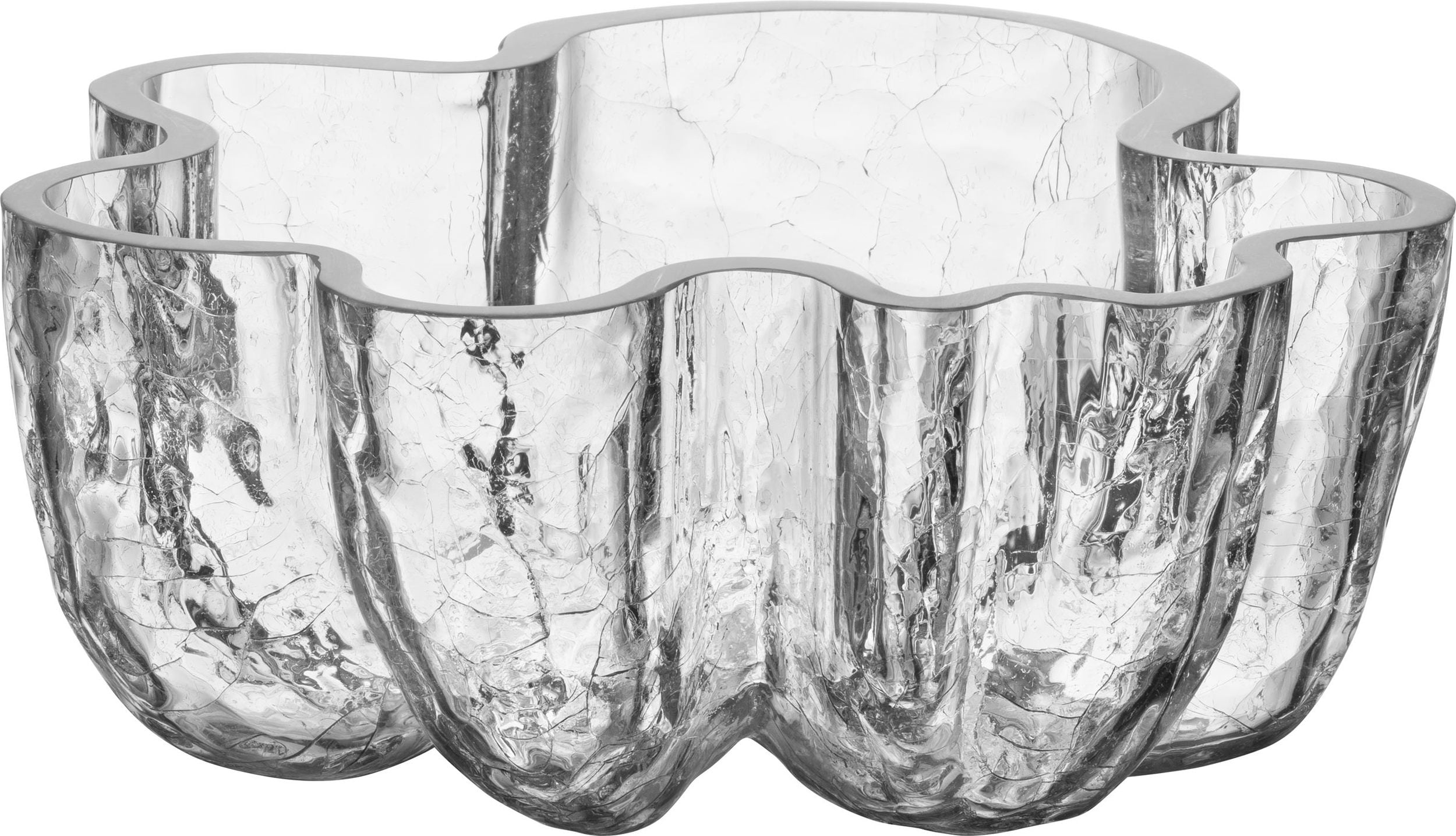 Misa Crackle 25 cm przezroczysta kryształowa