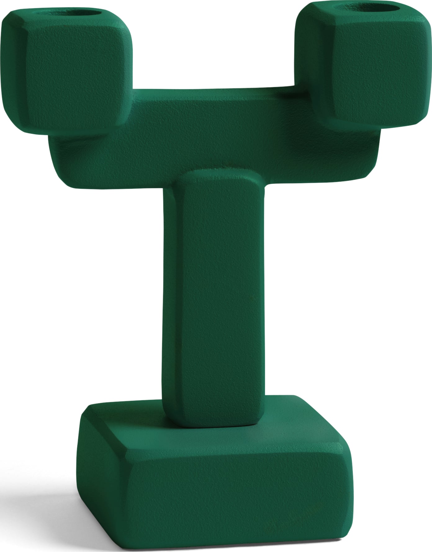 Świecznik Chunk 18 cm zielony