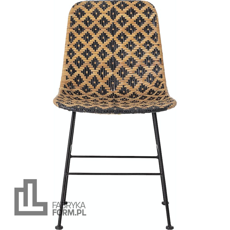 Krzesło Kitty czarno-brązowe rattanowe