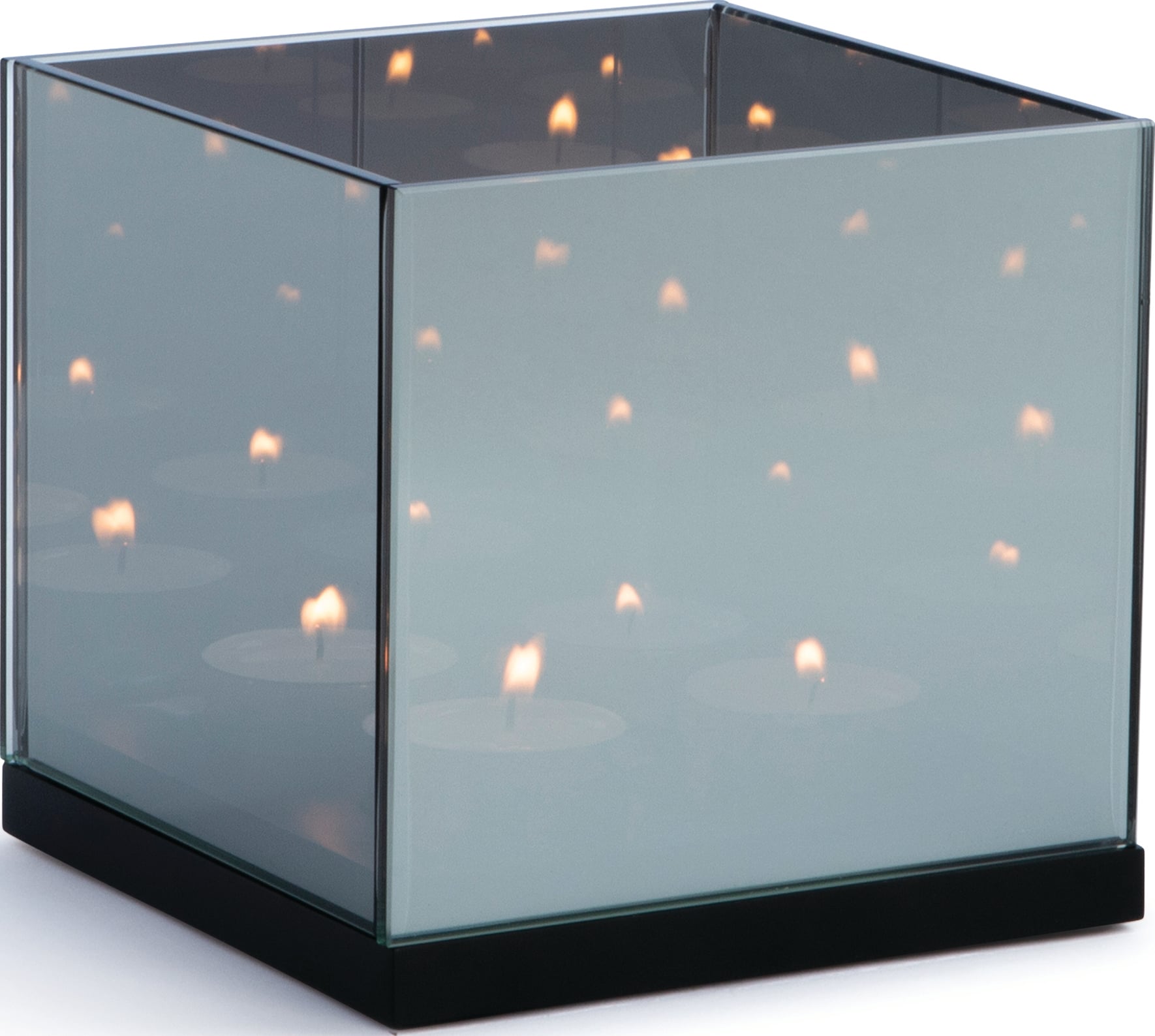 Lampion na 4 tealighty Reflection czarny