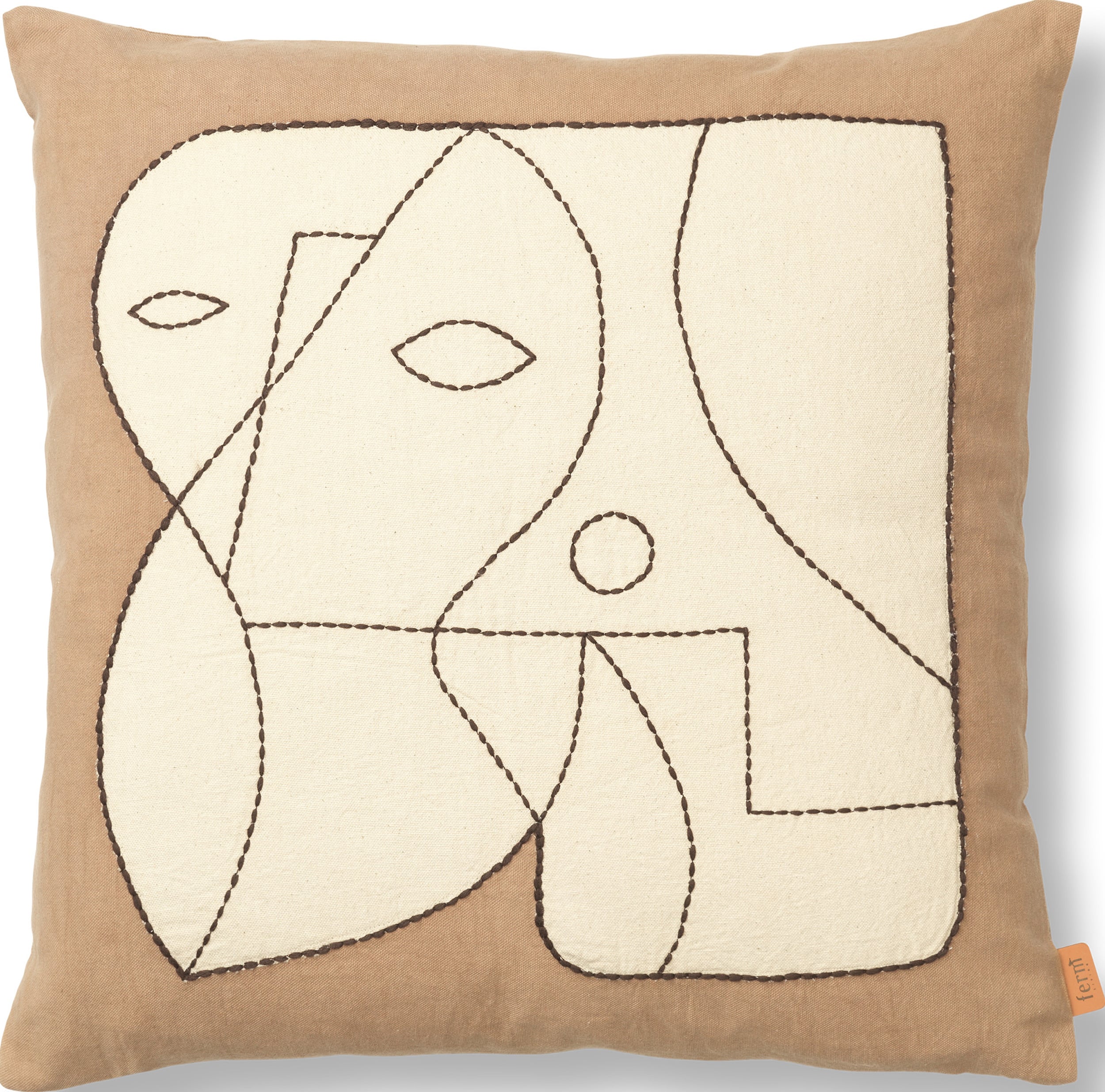 Poduszka dekoracyjna Figure 50 x 50 cm taupe
