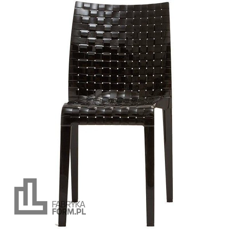 Krzesło Ami Ami nieprzeźroczyste błyszcząca czerń